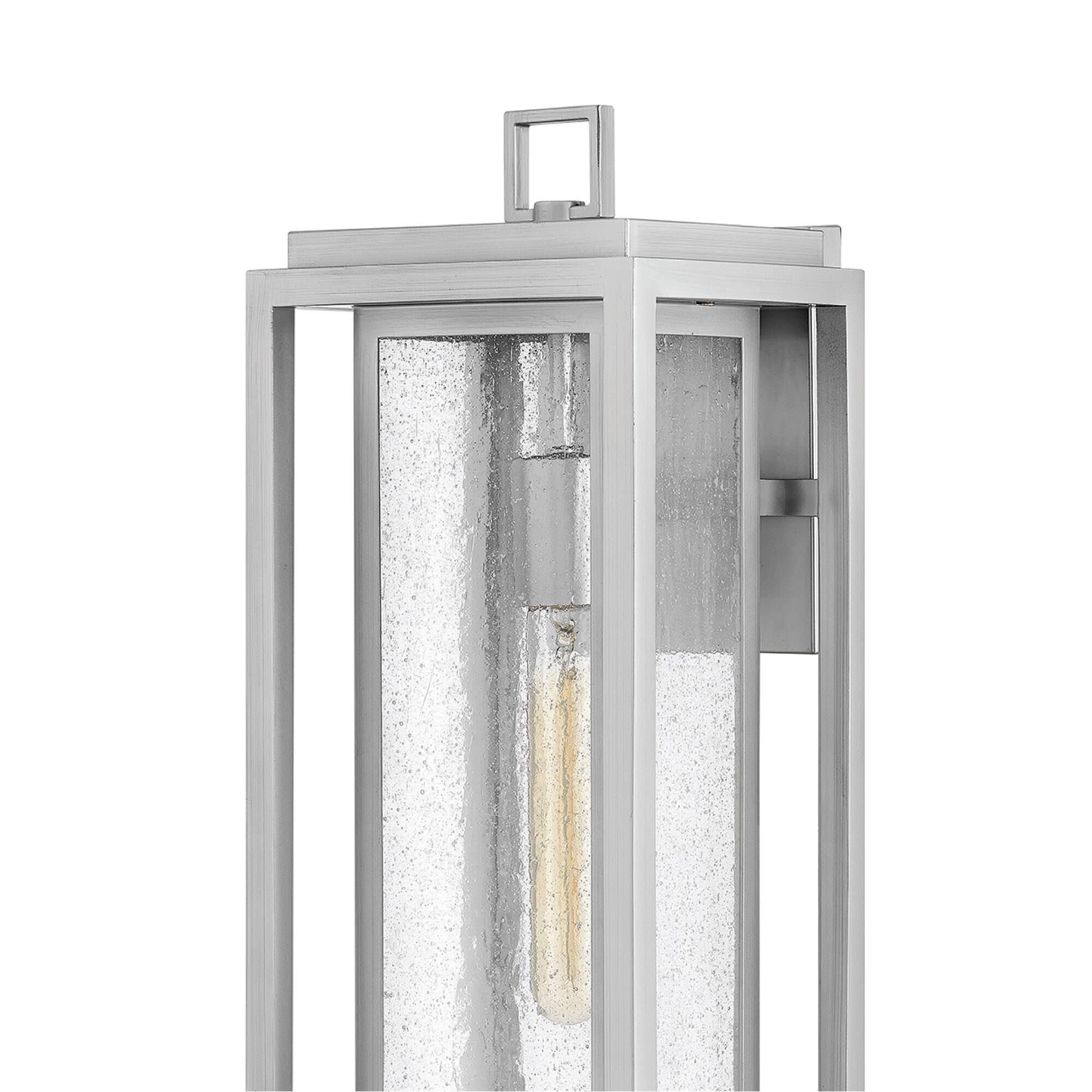 Shown in Satin Nickel finish and Clear Seedy glass