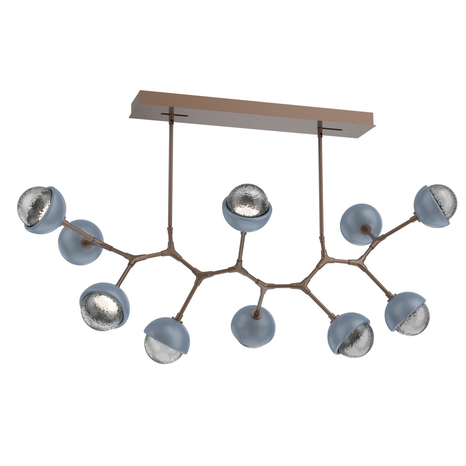 Levi Wilson Cabochon 56 Inch Linear Suspension Light by Hammerton Studio