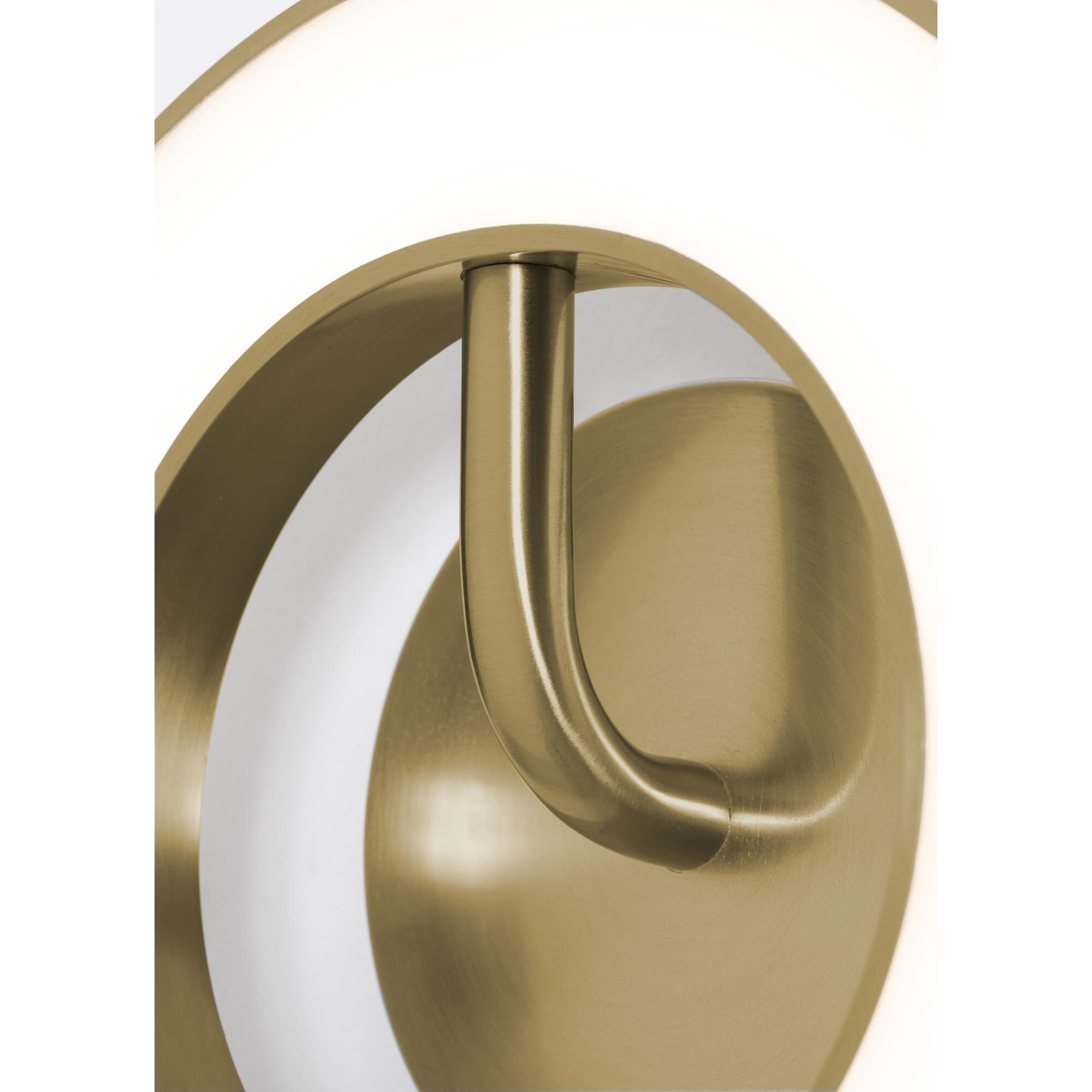 Shown in Light Antique Brass finish and White glass