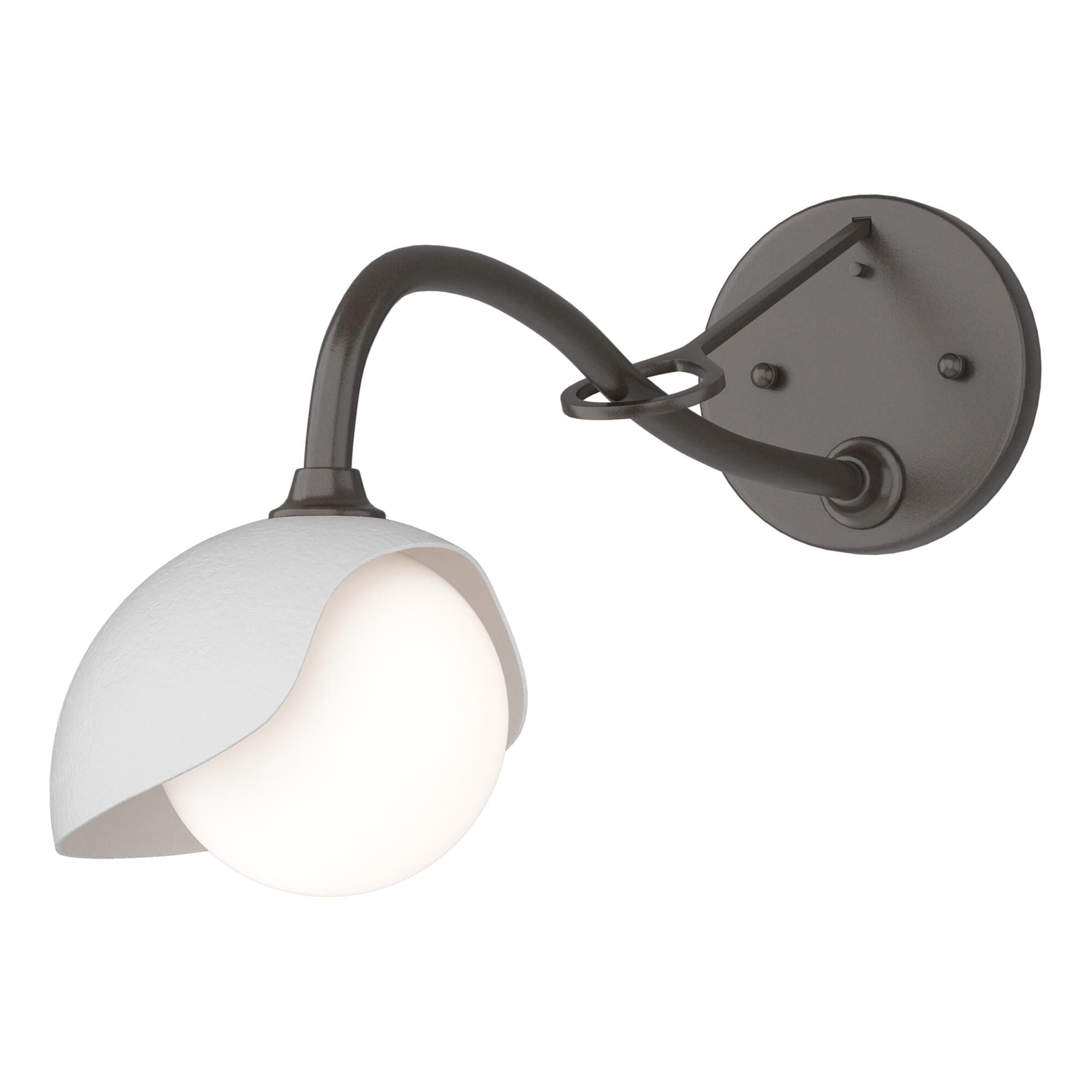 Shown in Oil Rubbed Bronze finish and Opal glass and White accent