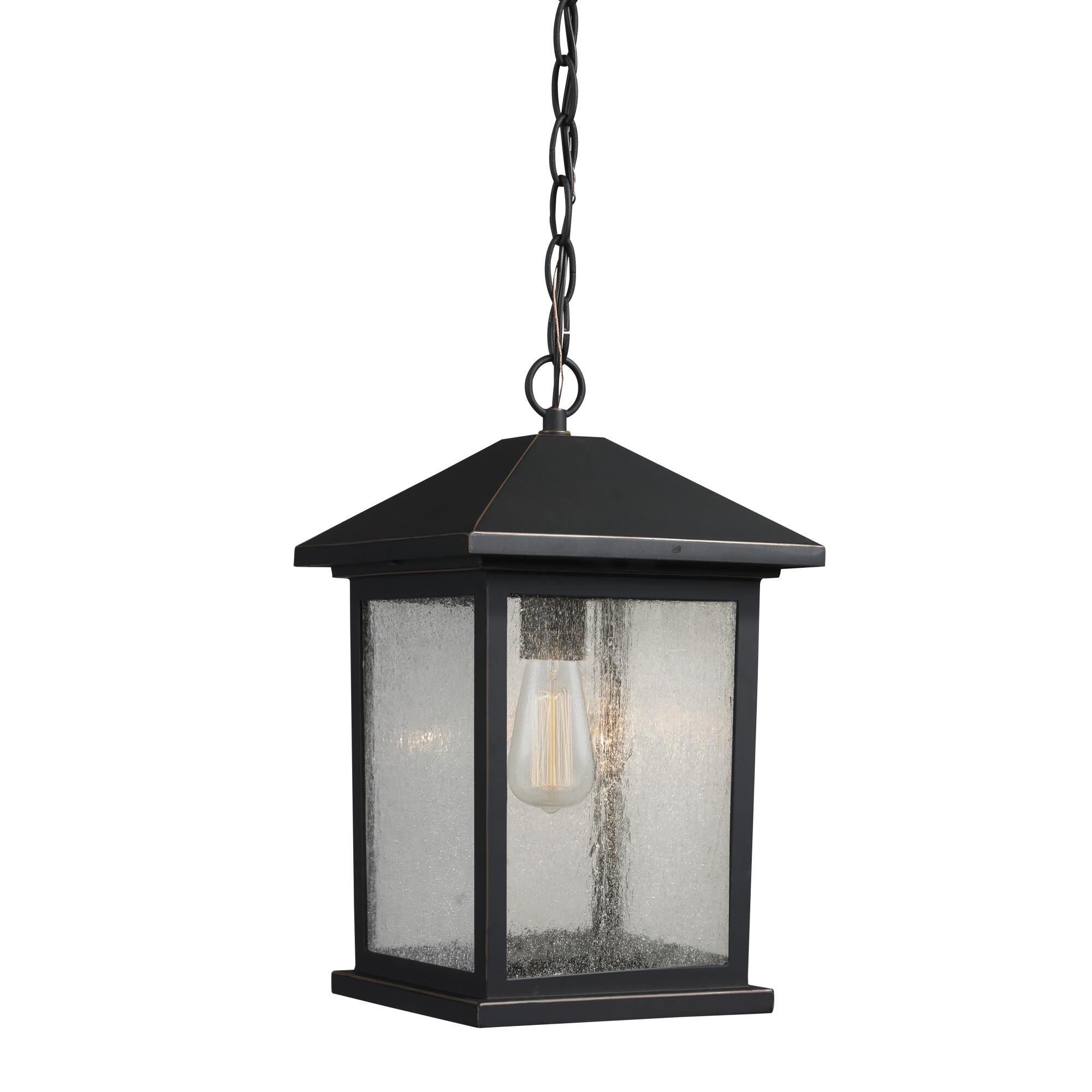 Shown in Oil Rubbed Bronze finish and Glass shade