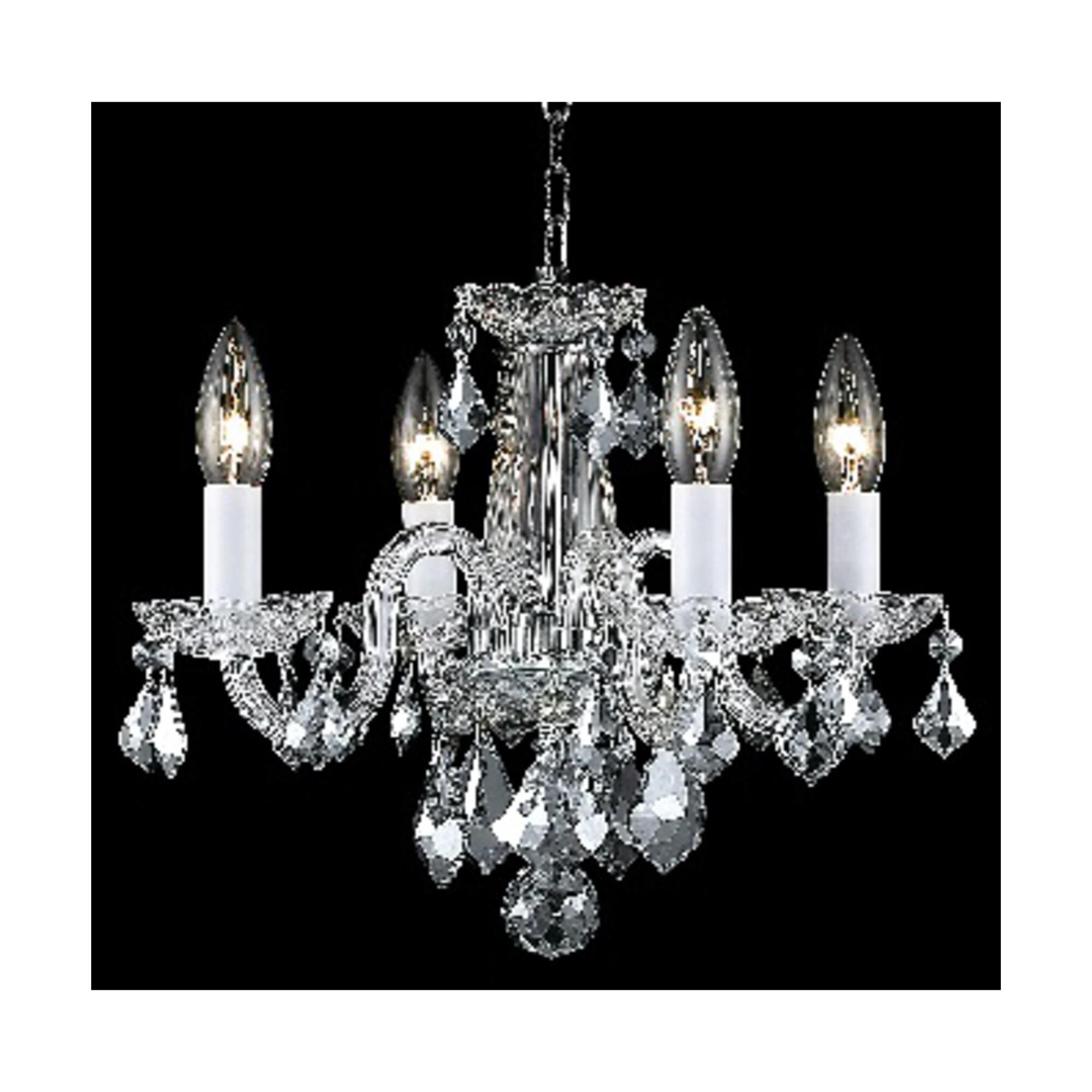 Rococo 15 Inch 4 Light Mini Chandelier by Elegant Lighting