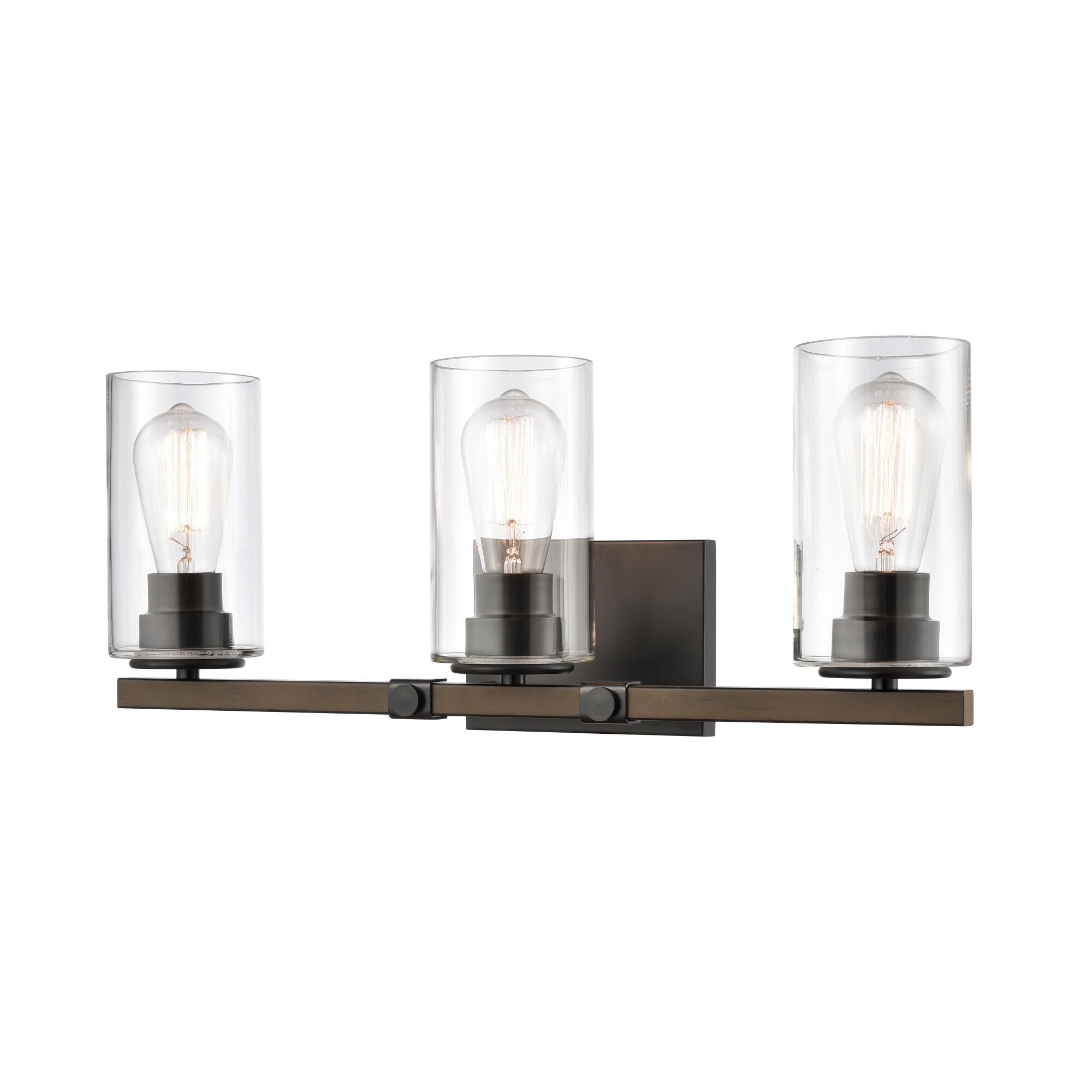 Shown in Matte Black finish and Clear Westlake glass and Brown accent