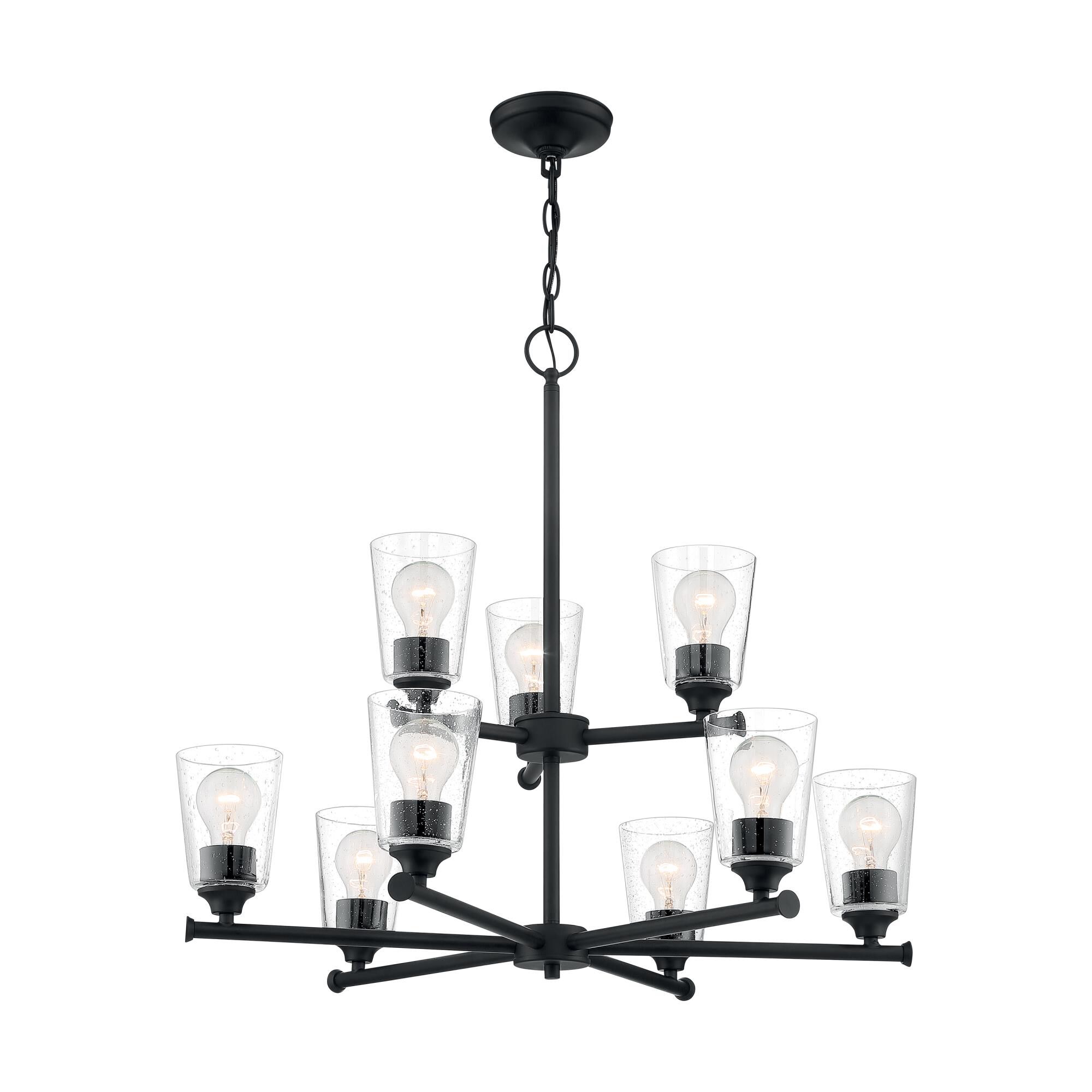 Bransel 28 Inch 9 Light Chandelier by Nuvo Lighting