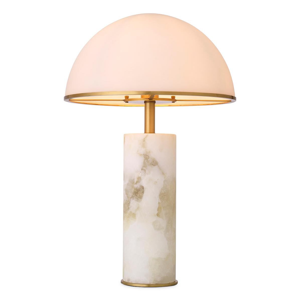 Shown in Antique Brass finish and White and Alabaster glass