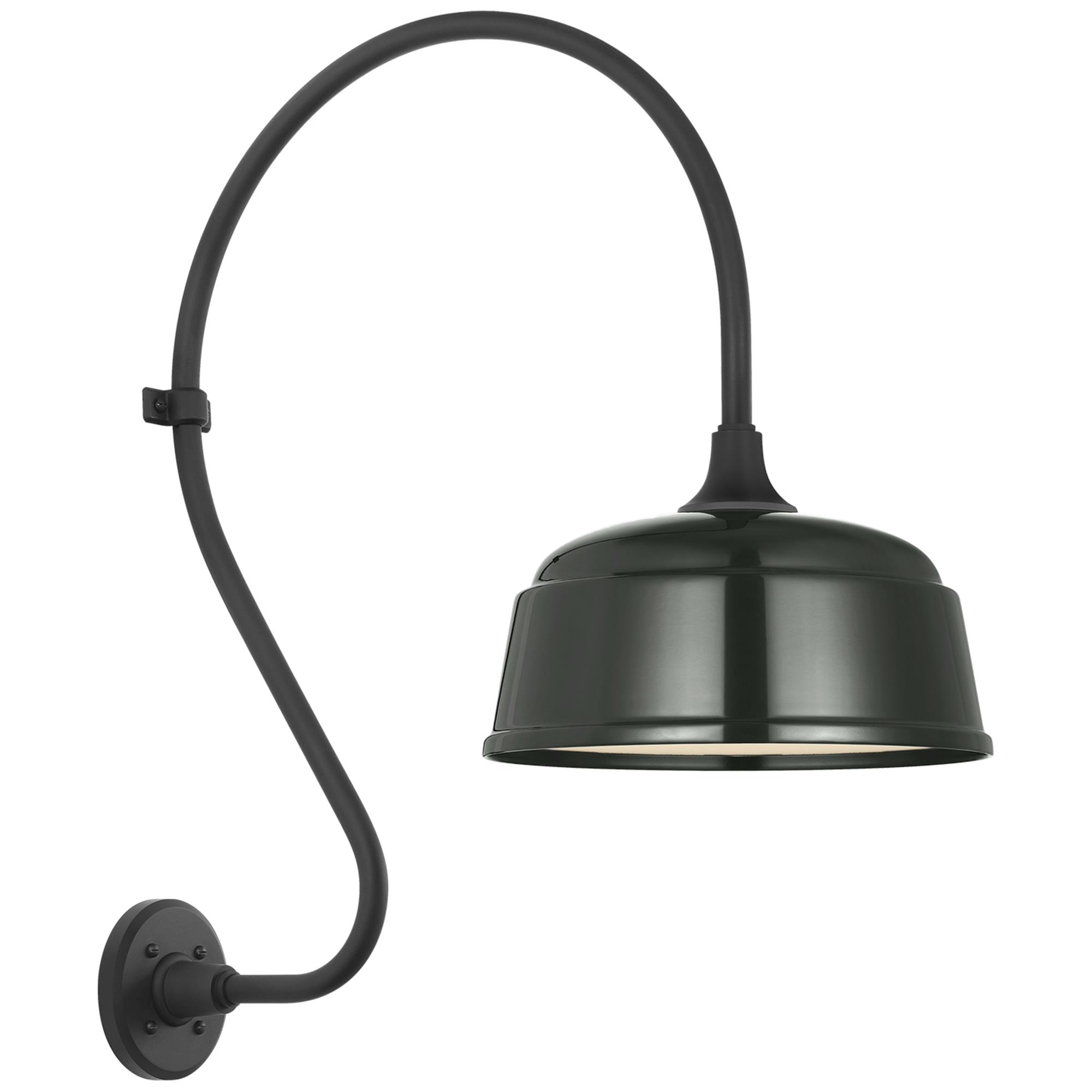 Shown in Matte Black finish and Green shade