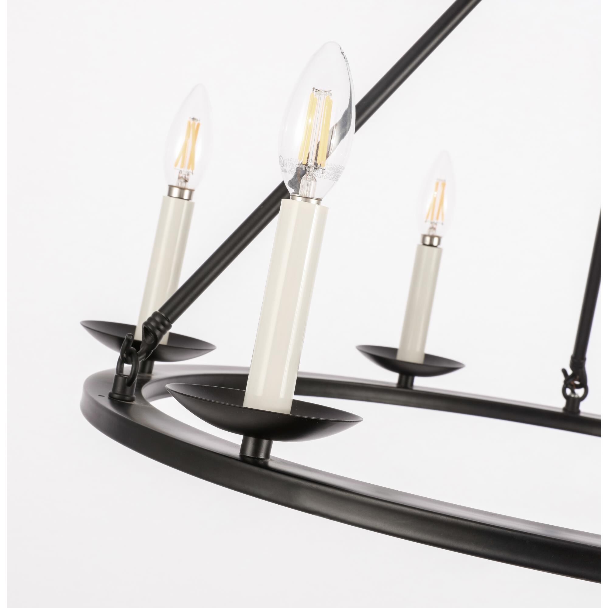 Maine 26 Inch 6 Light Chandelier by Elegant Lighting