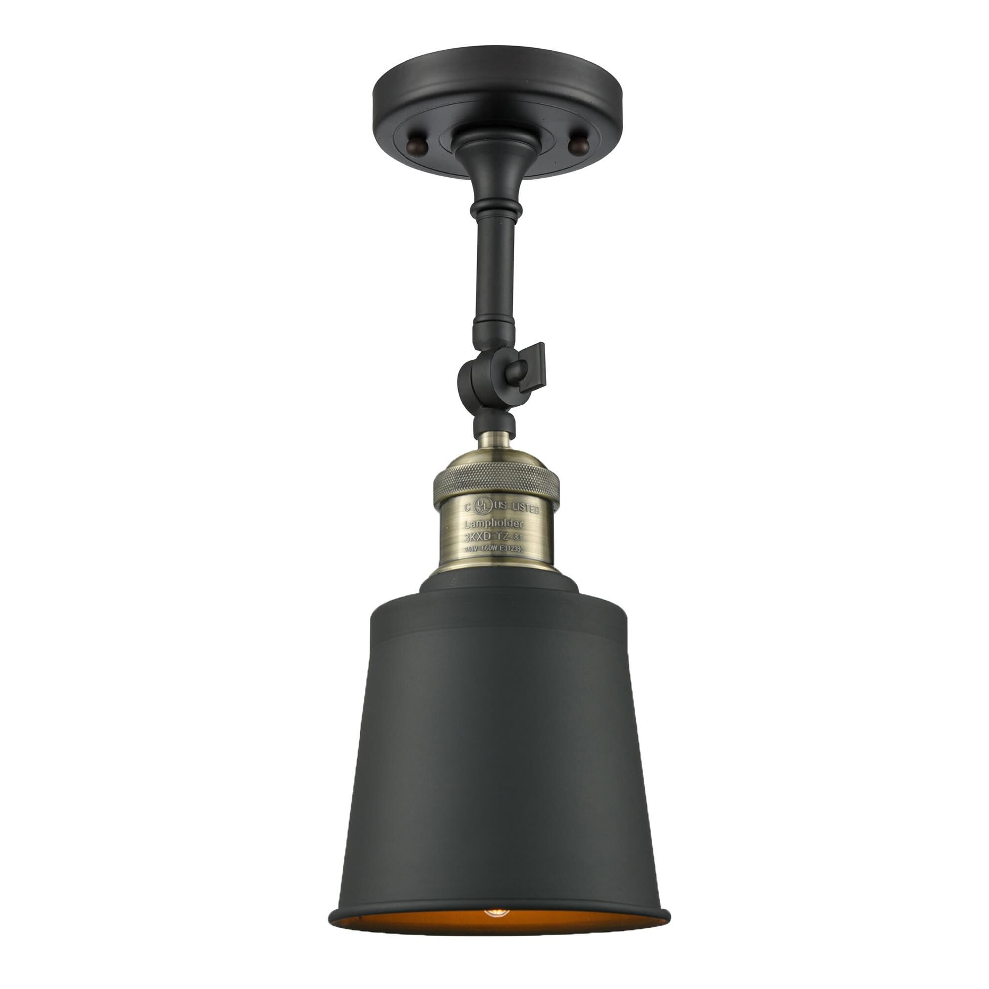 Bruno Marashlian Addison 5 Inch 1 Light Semi Flush Mount by Innovations Lighting