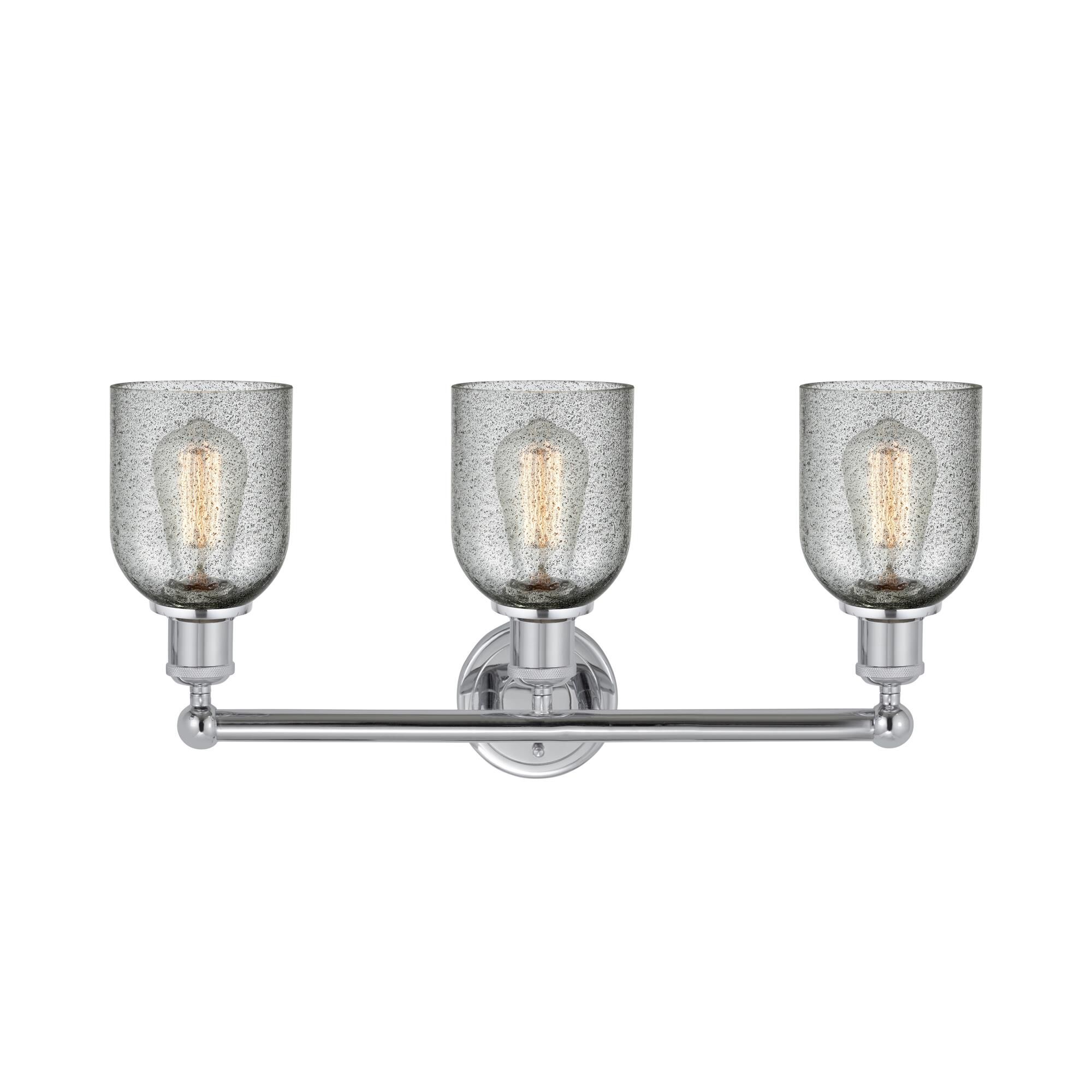 Shown in Polished Chrome finish and Charcoal glass