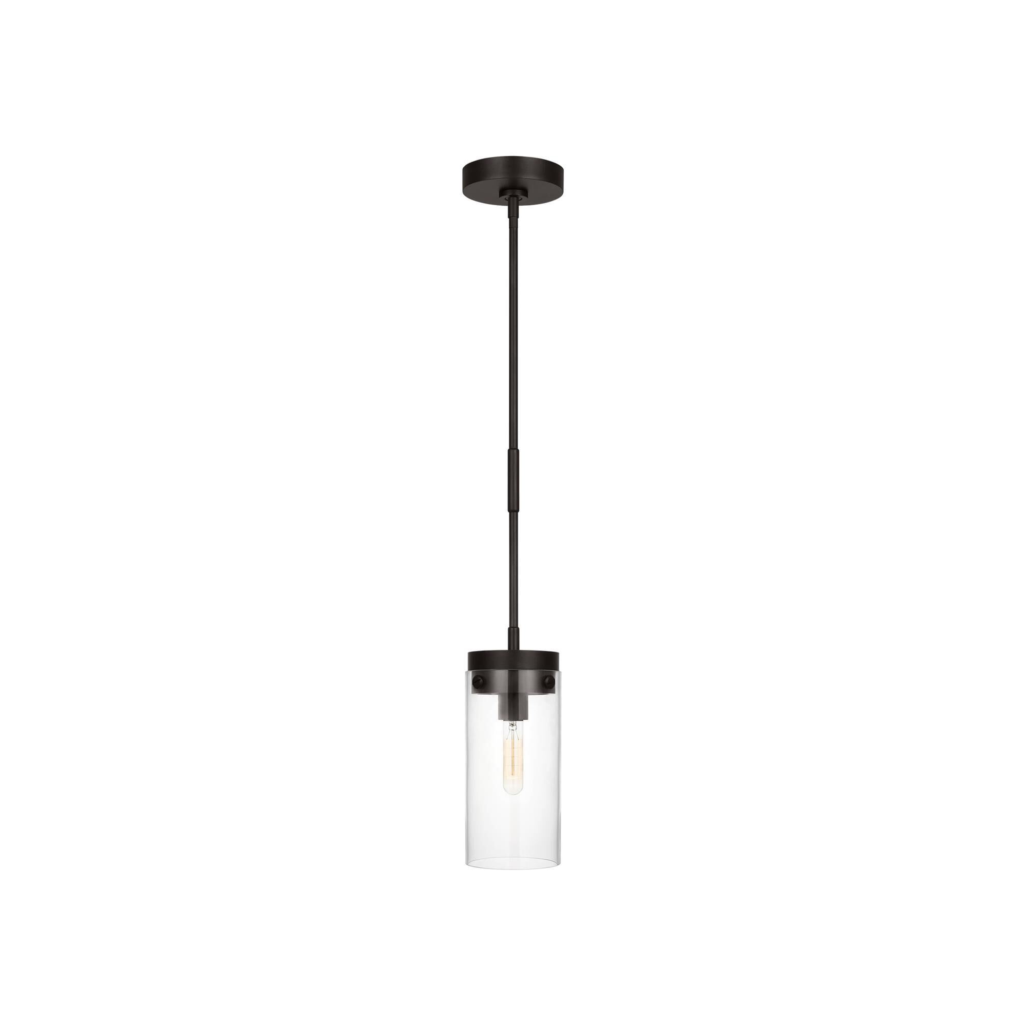Shown in Aged Iron finish and Clear glass