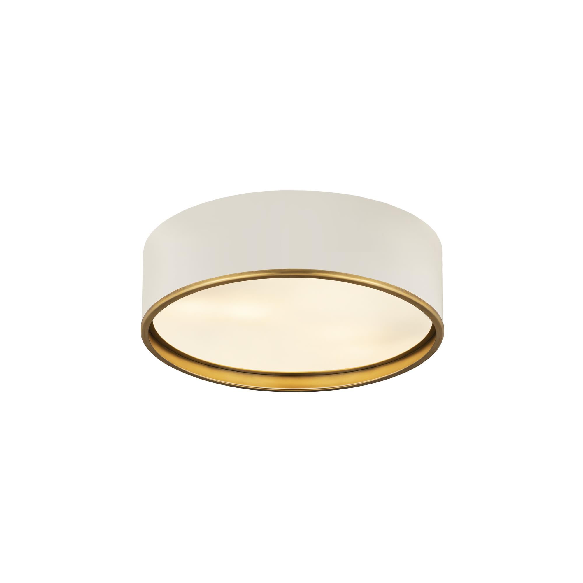 Shown in Matte White And Rubbed Brass finish and Steel glass and Steel shade