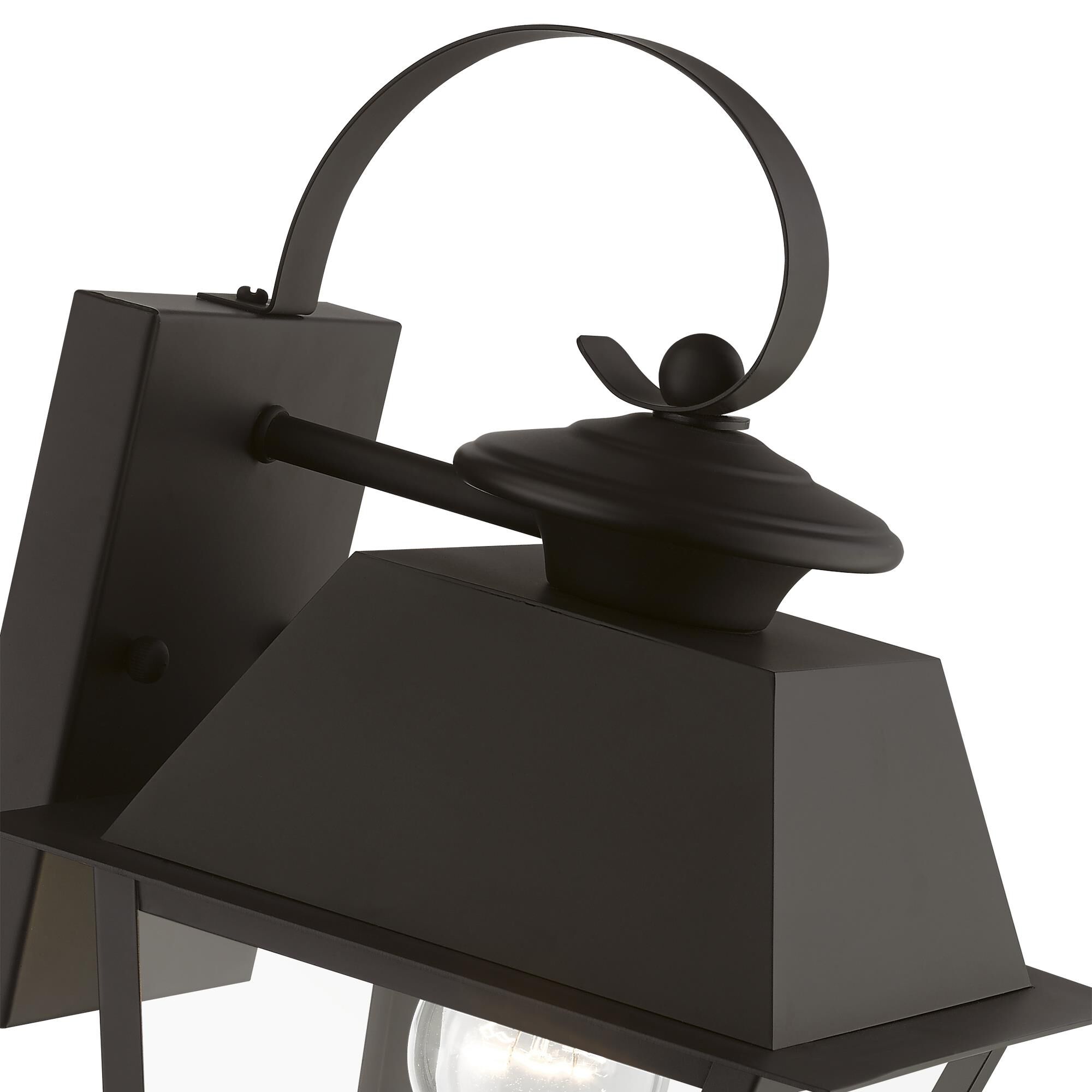 Shown in Bronze with Antique Brass Finish Cluster finish and Clear glass