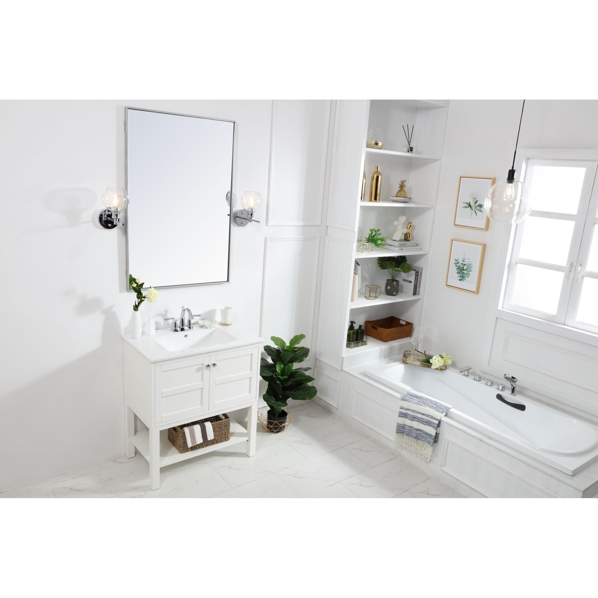 Shown in White finish