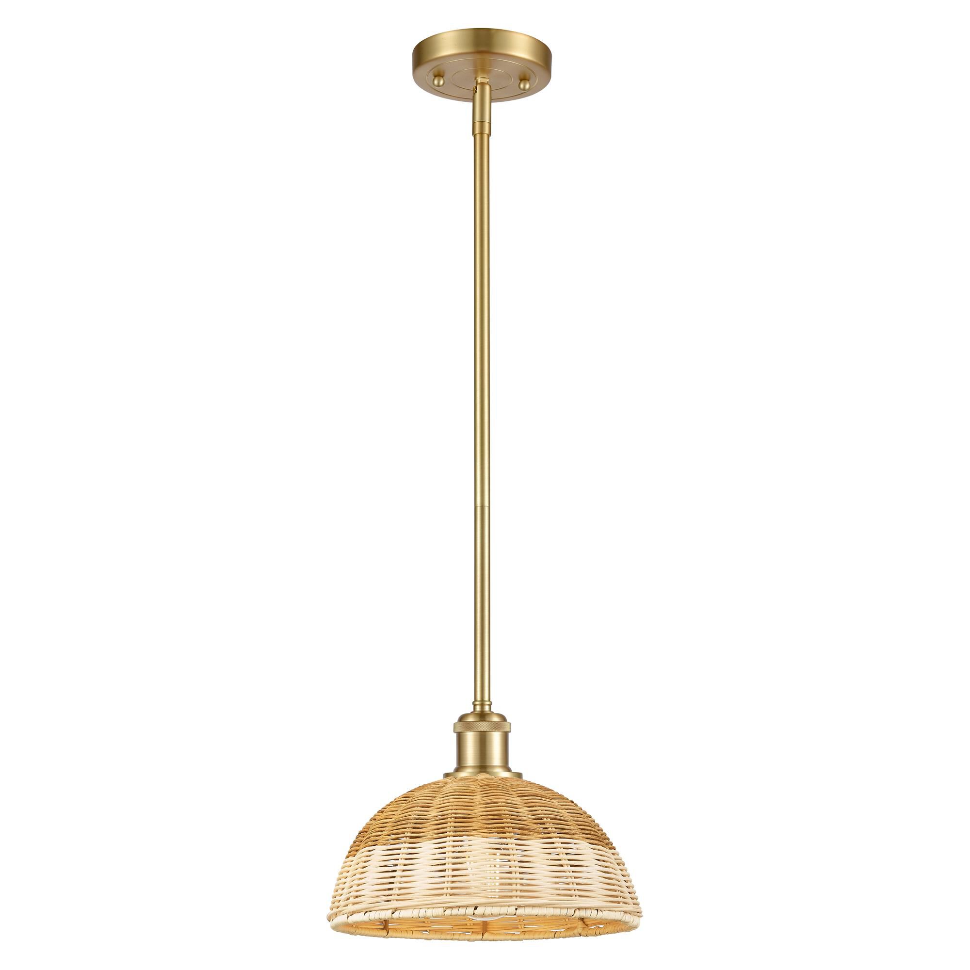 Shown in Satin Gold finish and Natural shade