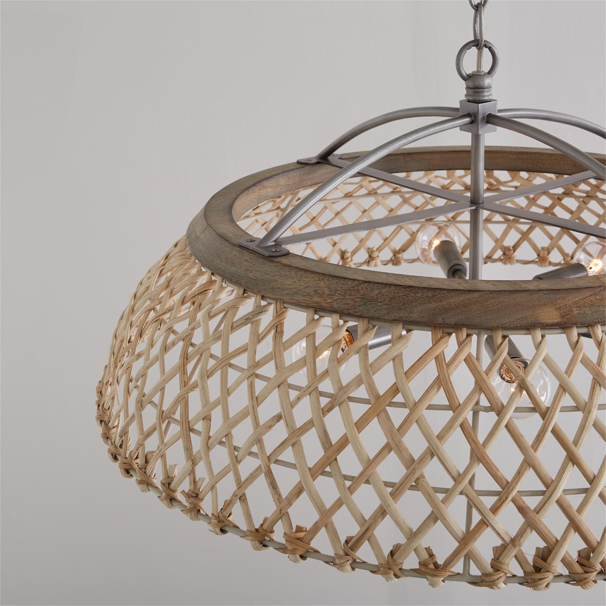 Shown in Grey Wash And Antique Nickel finish