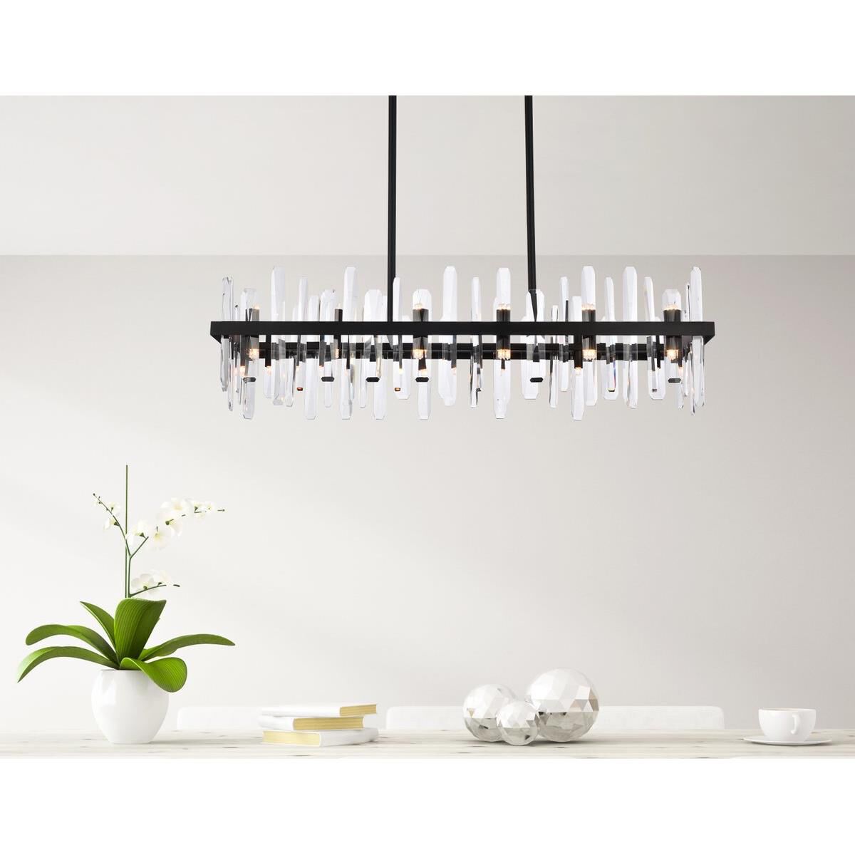 Serena 42 Inch 24 Light Linear Suspension Light by Elegant Lighting
