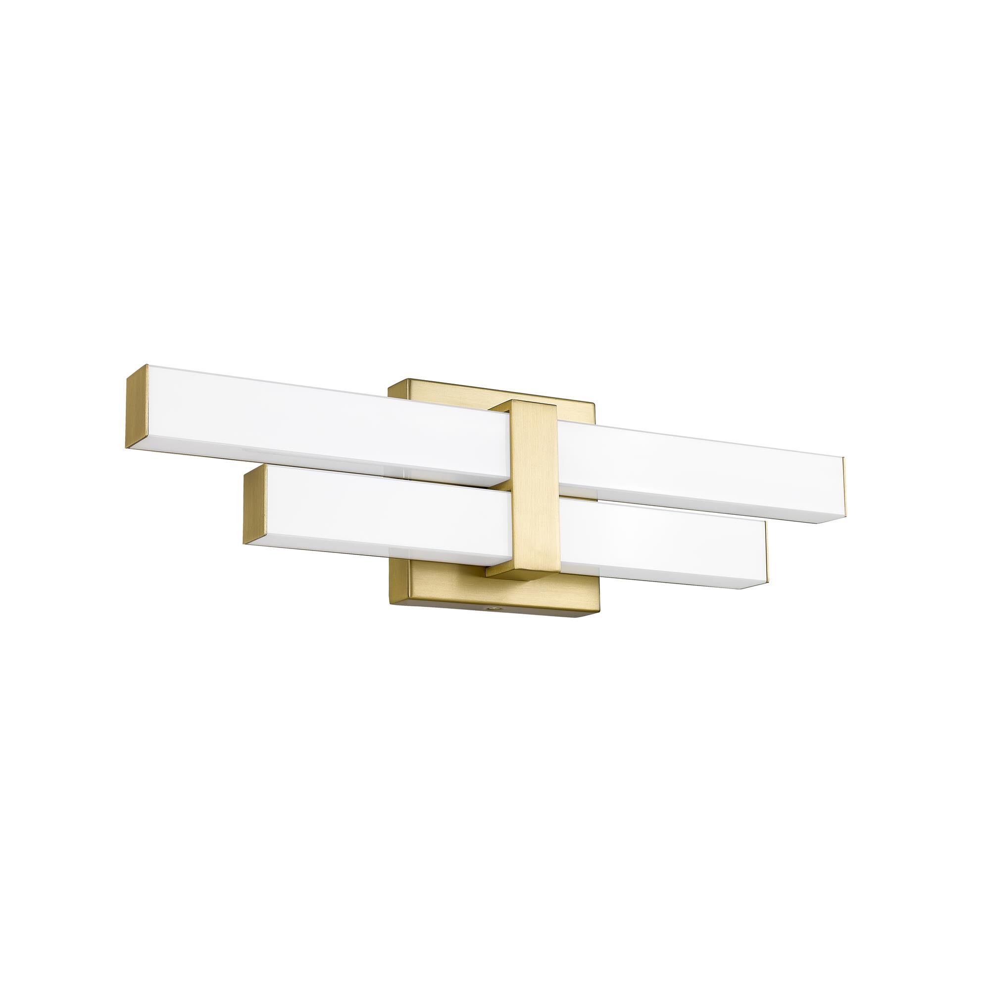Shown in Modern Gold finish and Frosted glass