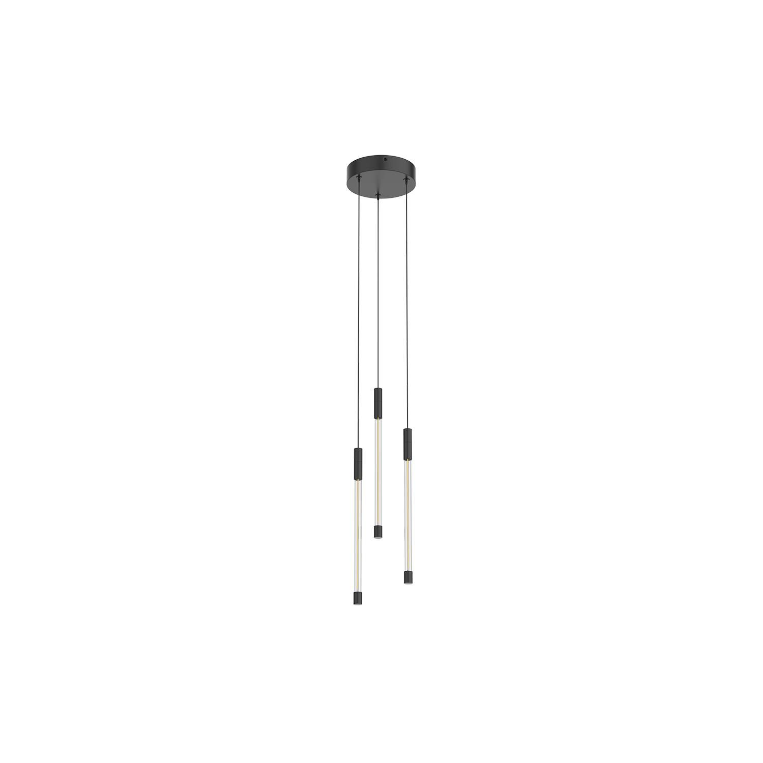 Shown in Black finish and Clear glass