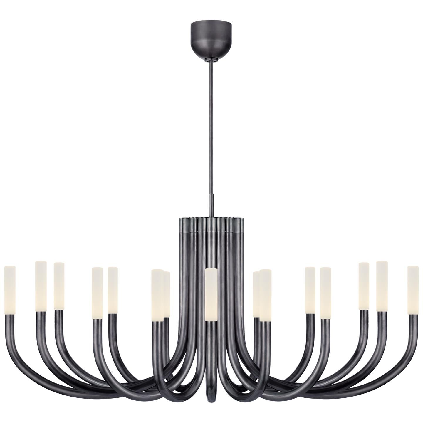 Shown in Bronze finish and Etched Crystal glass