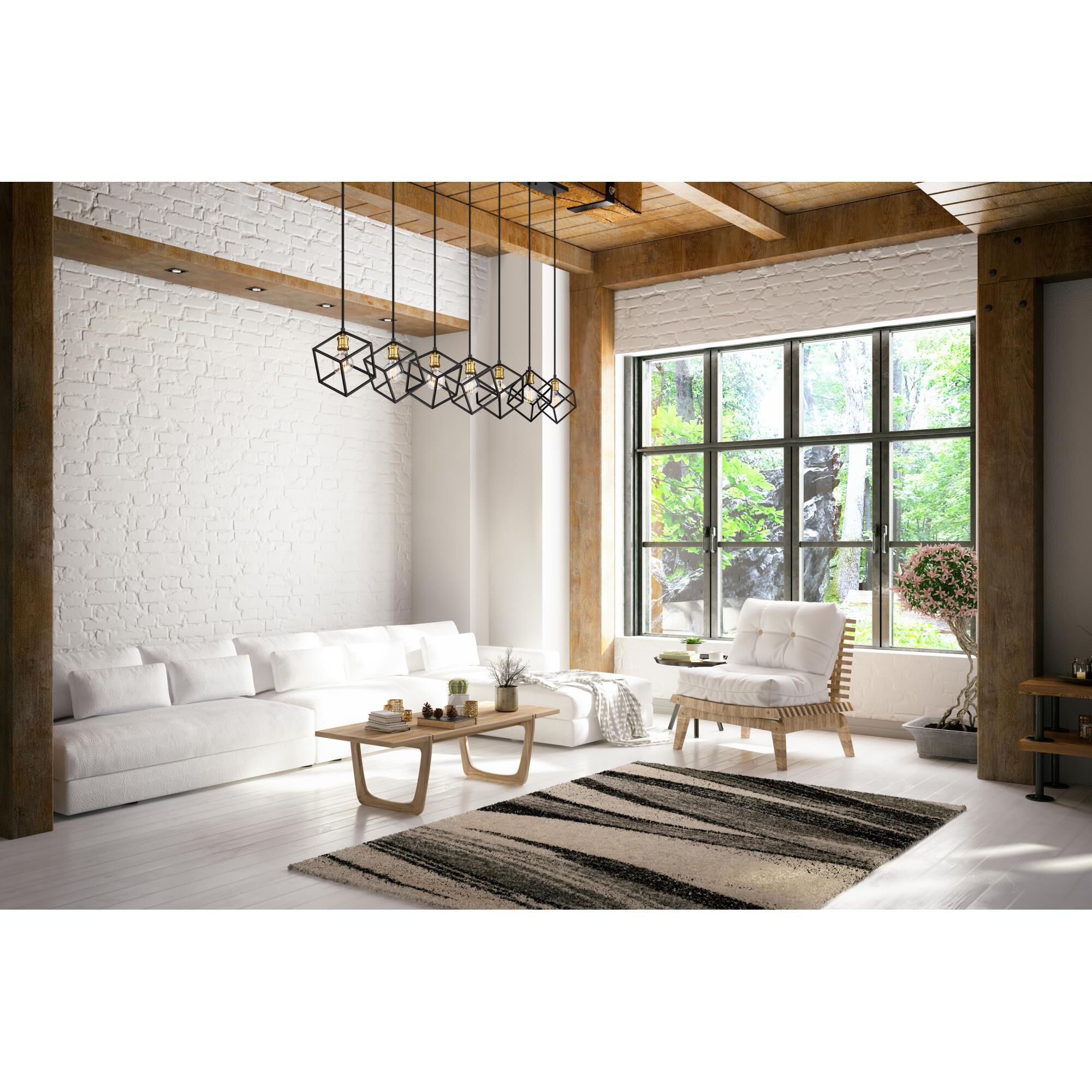 Vertical 23 Inch 7 Light Chandelier by Z-Lite