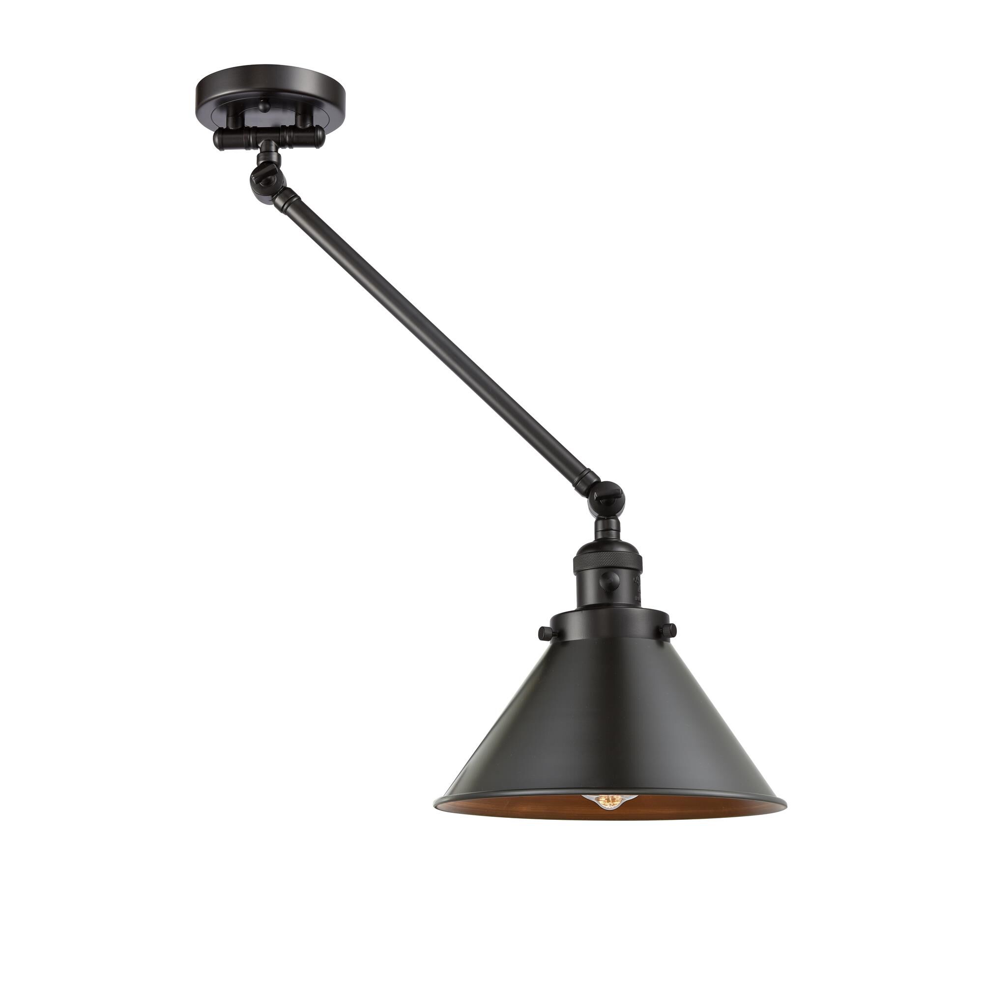 Shown in Oil Rubbed Bronze finish and Oil Rubbed Bronze shade