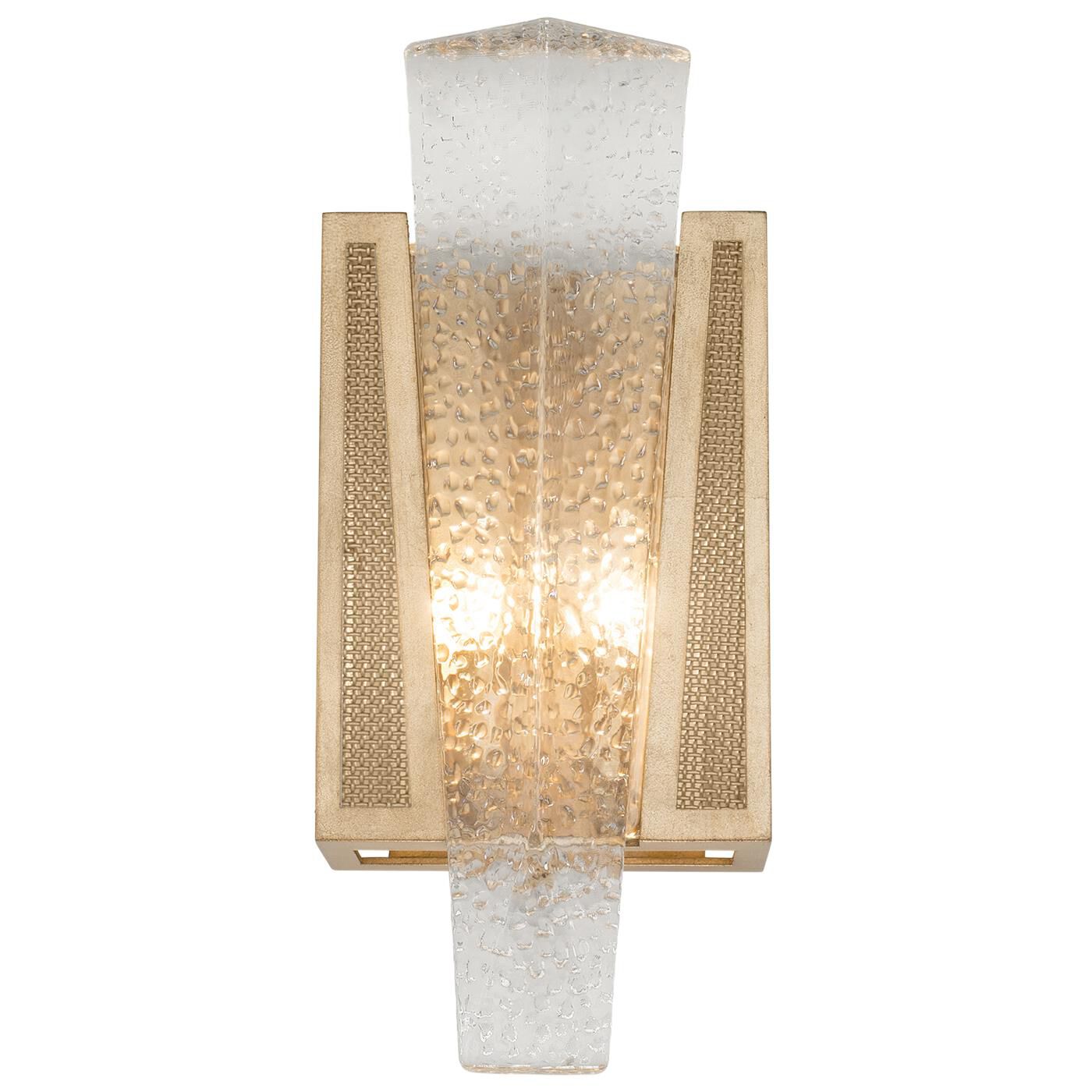 Shown in Gold finish and False crystal and True glass