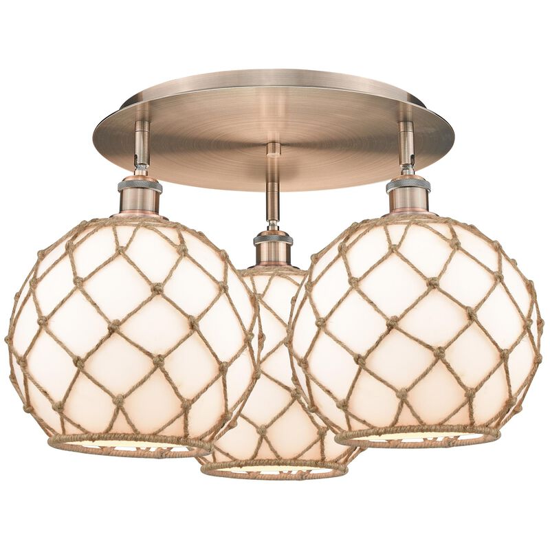 Bruno Marashlian Farmhouse Rope 22 Inch Flush Mount by Innovations Lighting