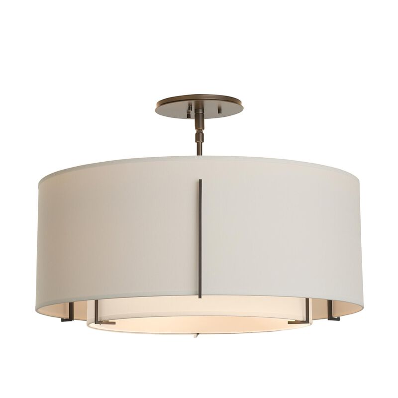 Exos 23 Inch 3 Light Semi Flush Mount by Hubbardton Forge