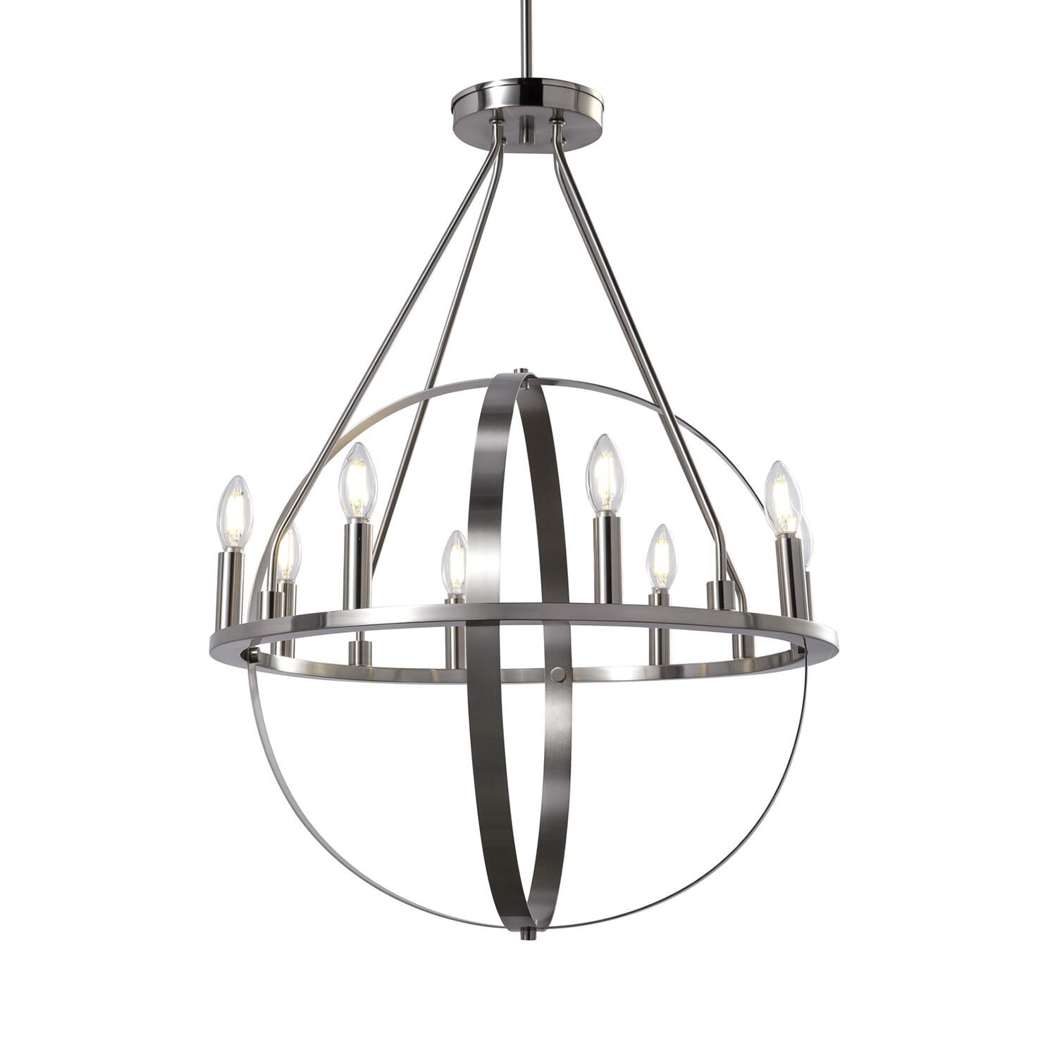Orbit 24 Inch 8 Light Chandelier by Justice Design Group