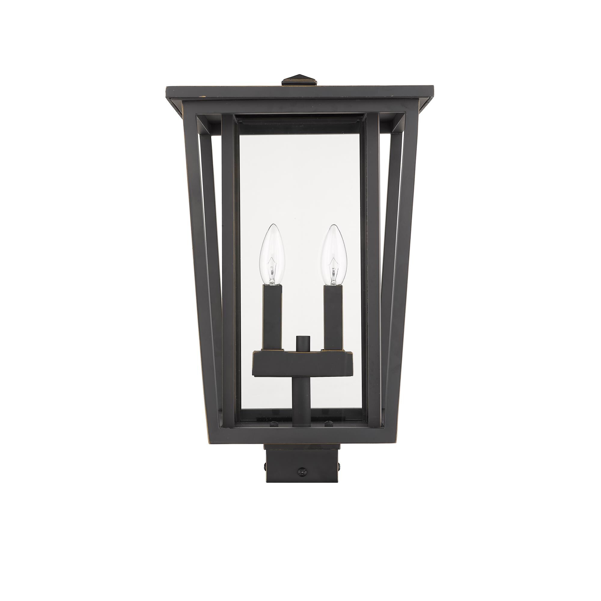 Shown in Oil Rubbed Bronze finish and Glass shade