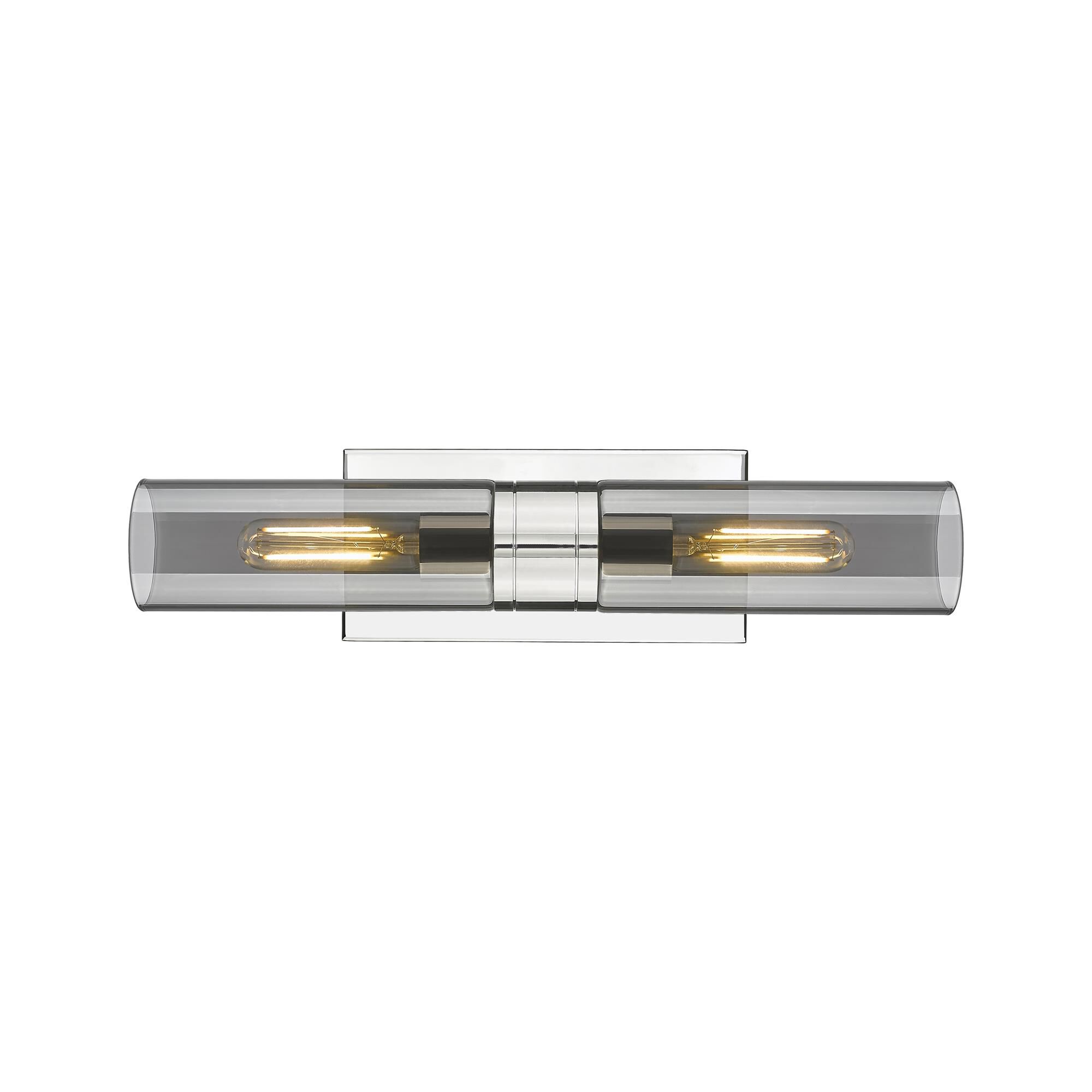Shown in Polished Nickel finish and Plated Smoke glass