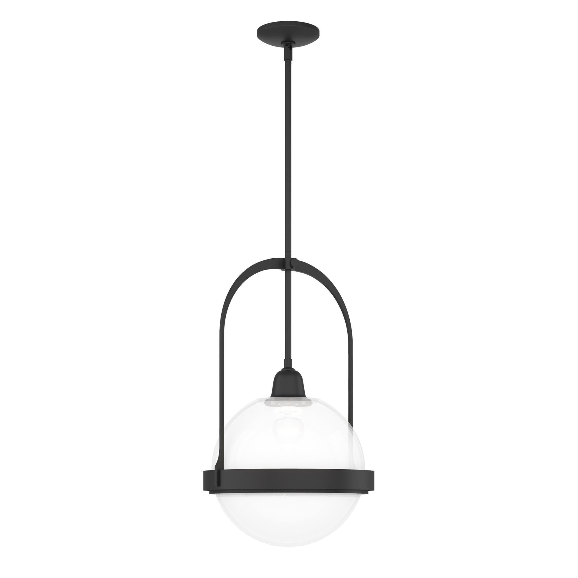 Shown in Black finish and Opaline glass