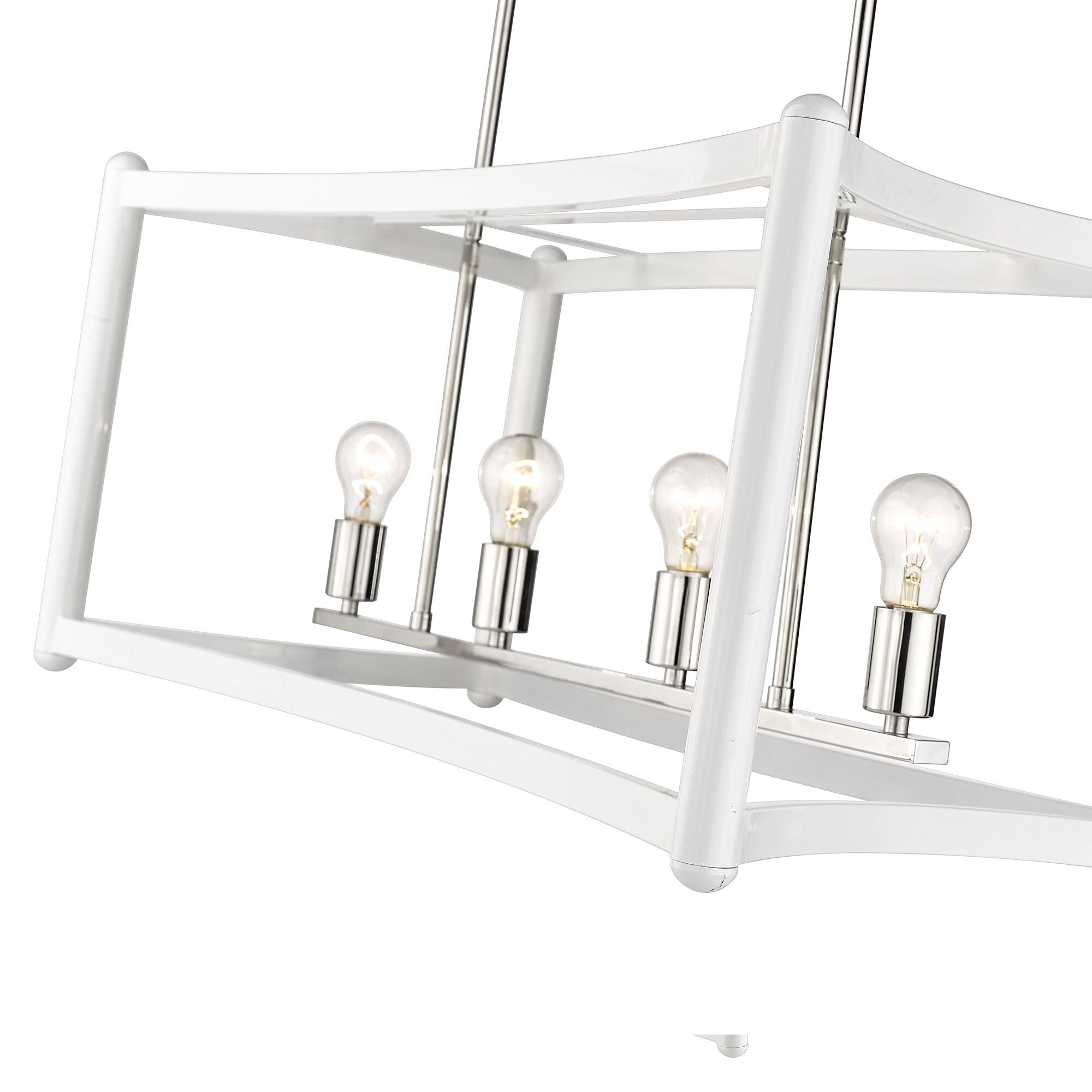 Shown in White With Polished Nickel Cluster finish