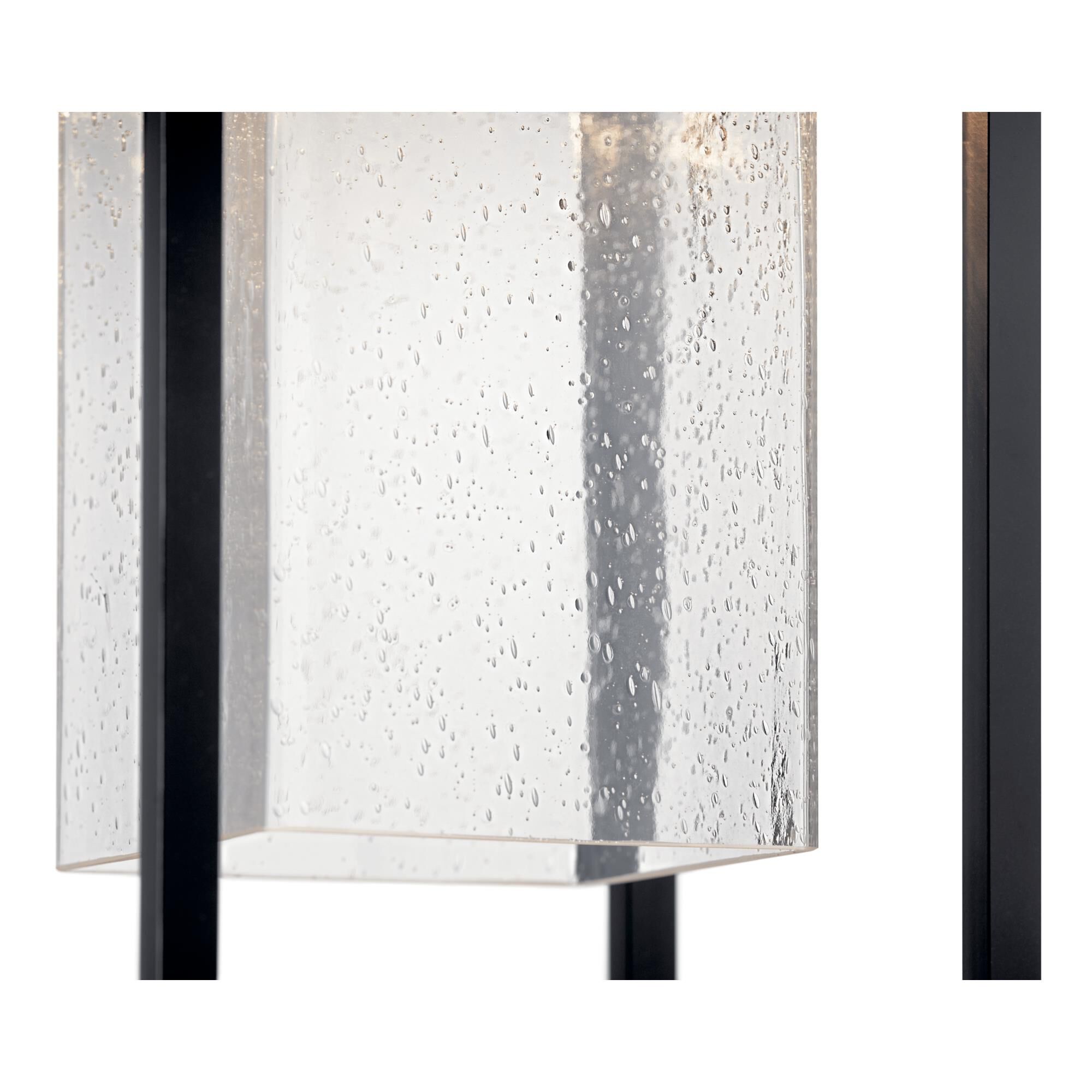 Shown in Black With Silver Highlights finish and Clear Seeded glass