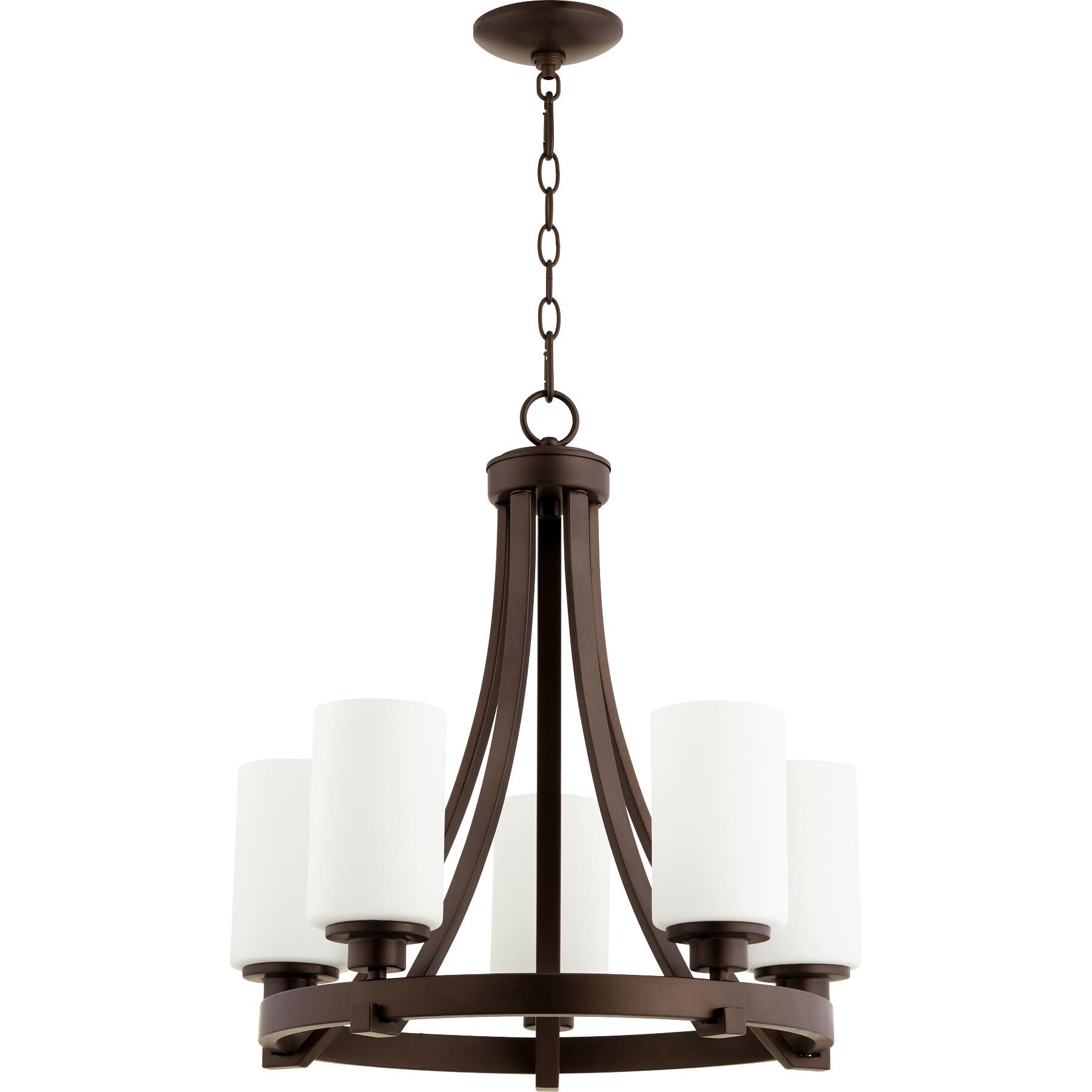 Shown in Oiled Bronze finish and Satin Opal shade