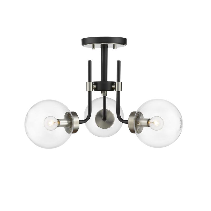 Parsons 22 Inch 3 Light Semi Flush Mount by Z-Lite