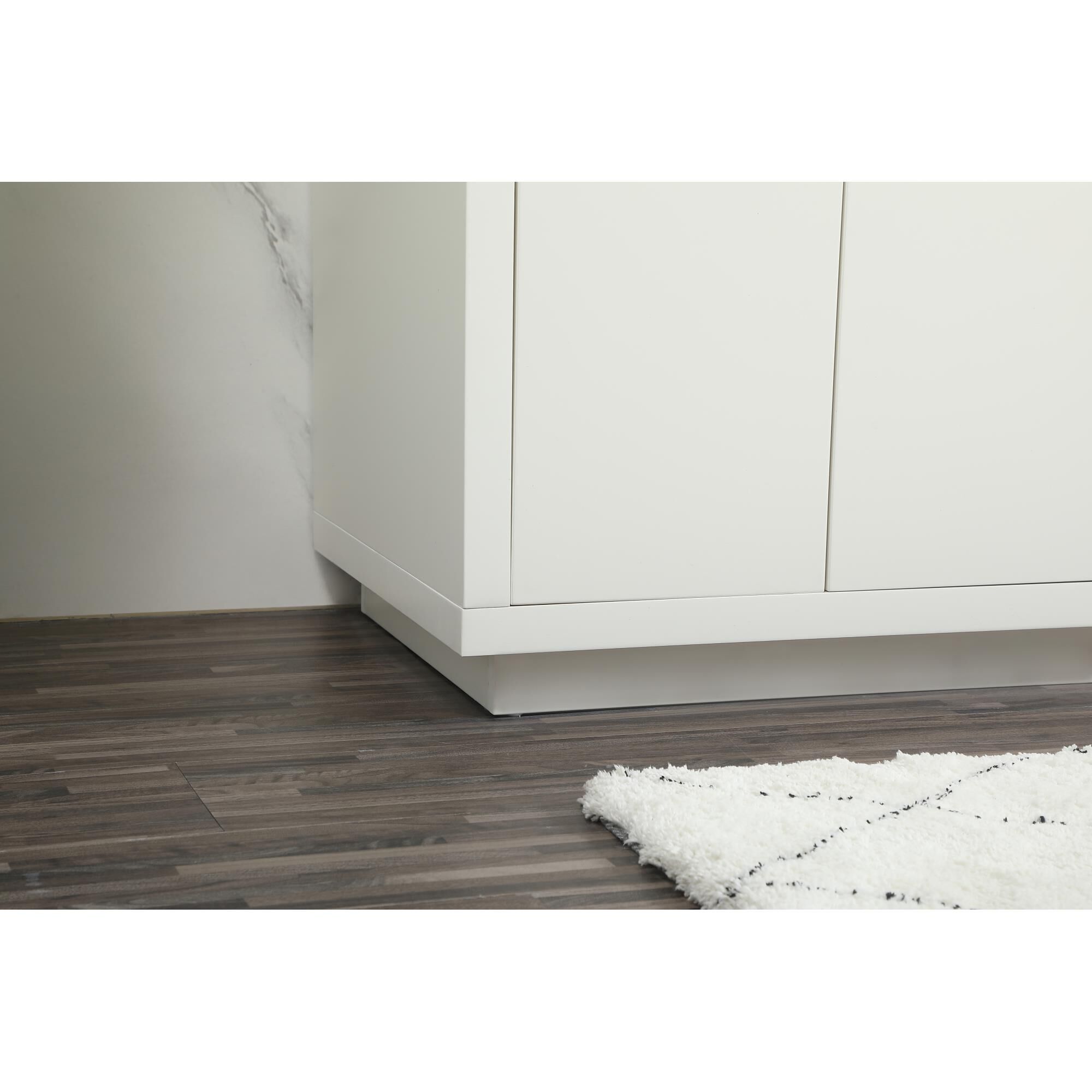 Shown in White finish