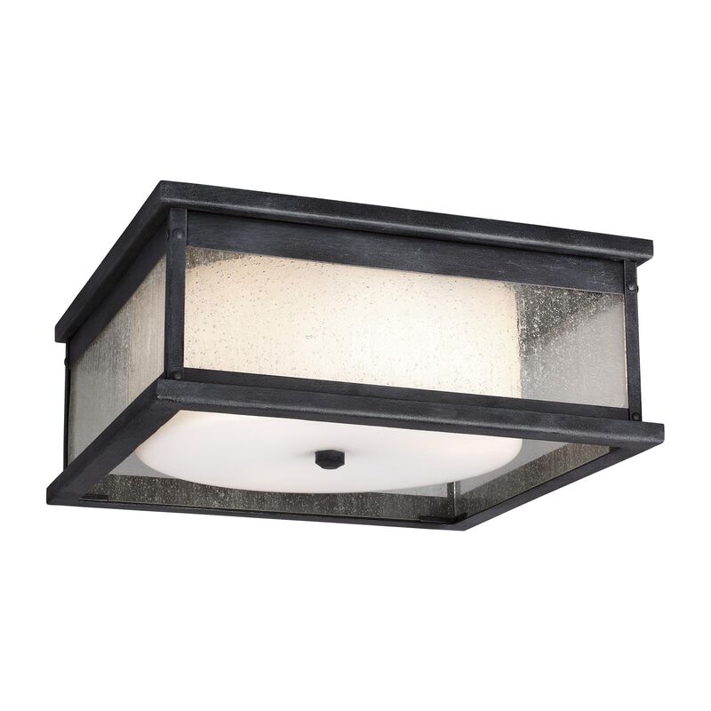 Sean Lavin Pediment 13 Inch 3 Light Outdoor Flush Mount by Visual Comfort Studio