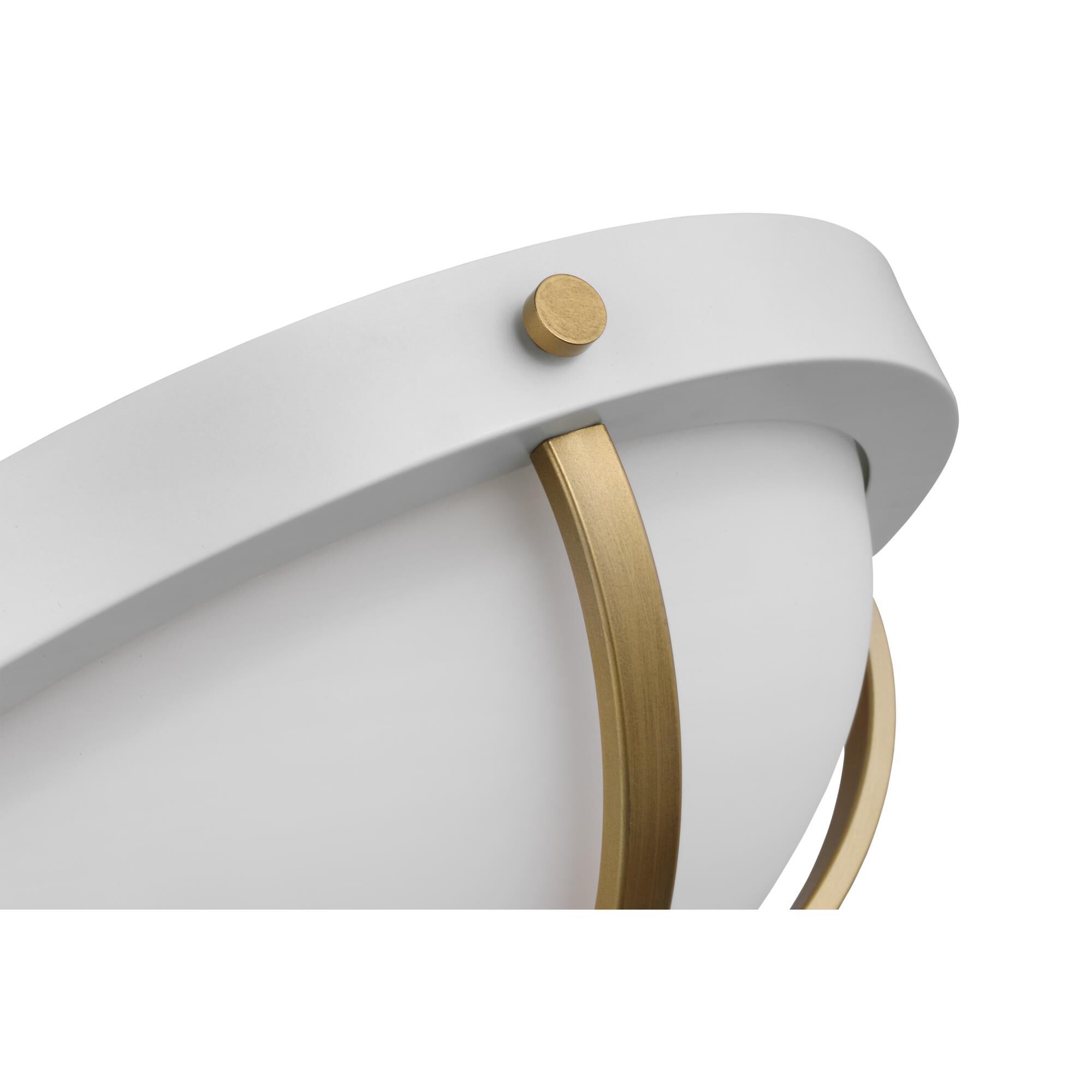 Shown in Matte White finish and Opal White glass