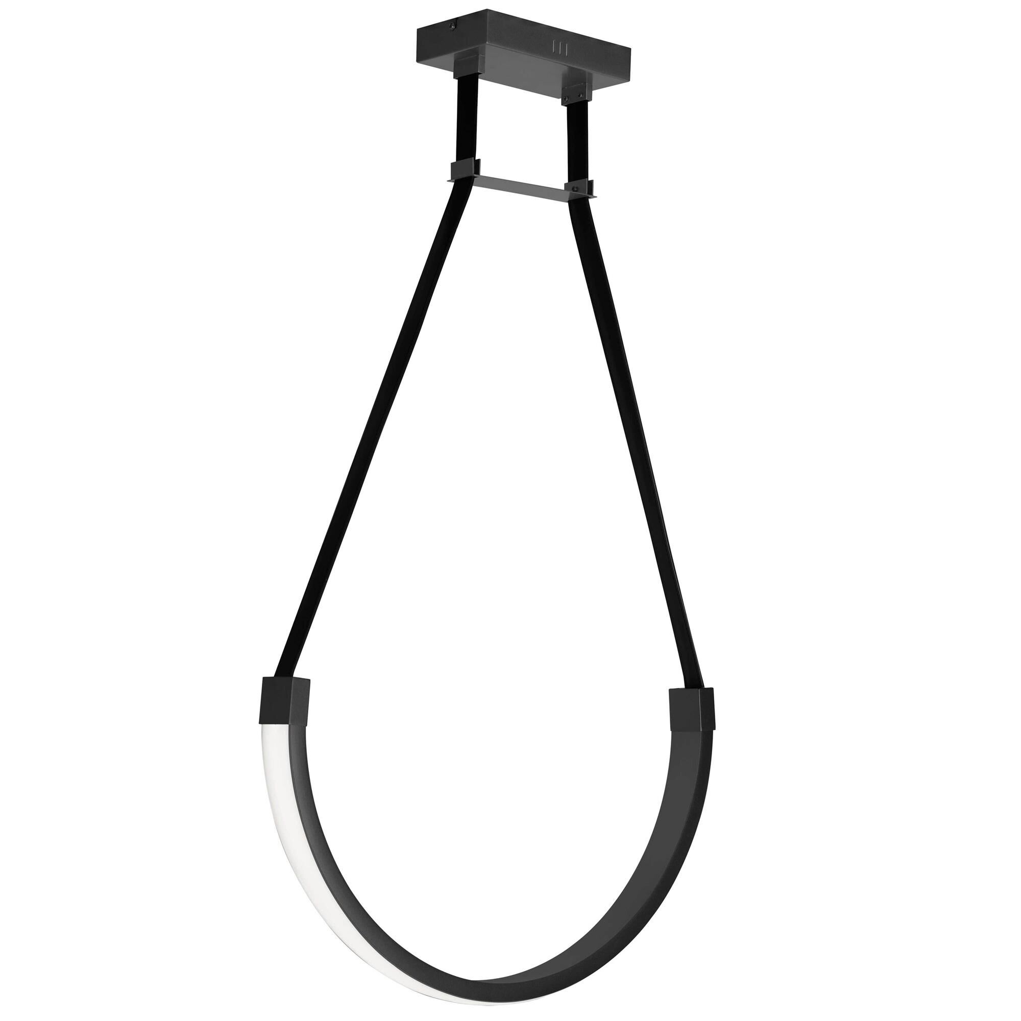 Regan 24 Inch 1 Light LED Semi Flush Mount by Dainolite