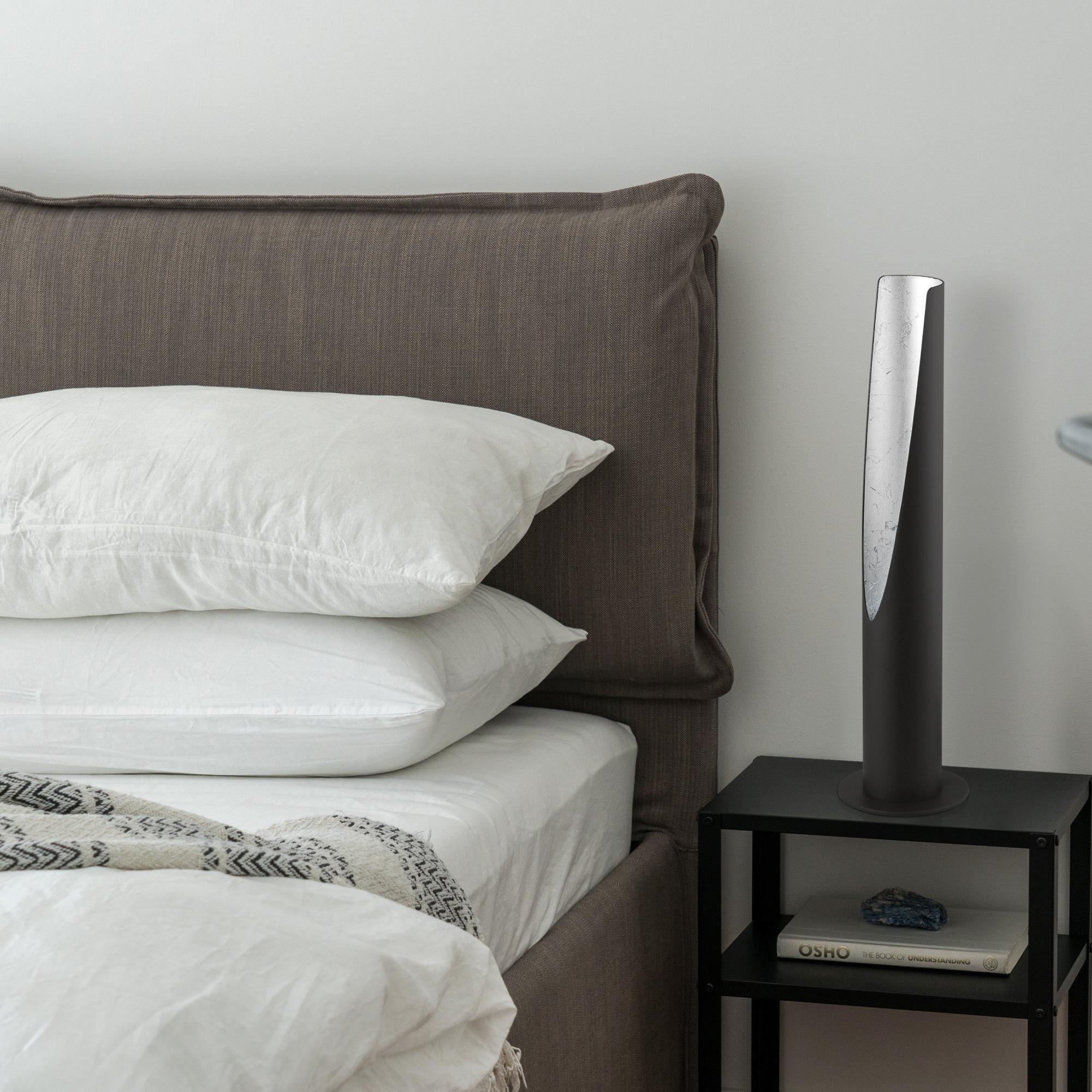 Shown in Black - White finish and Black - Silver Metal shade