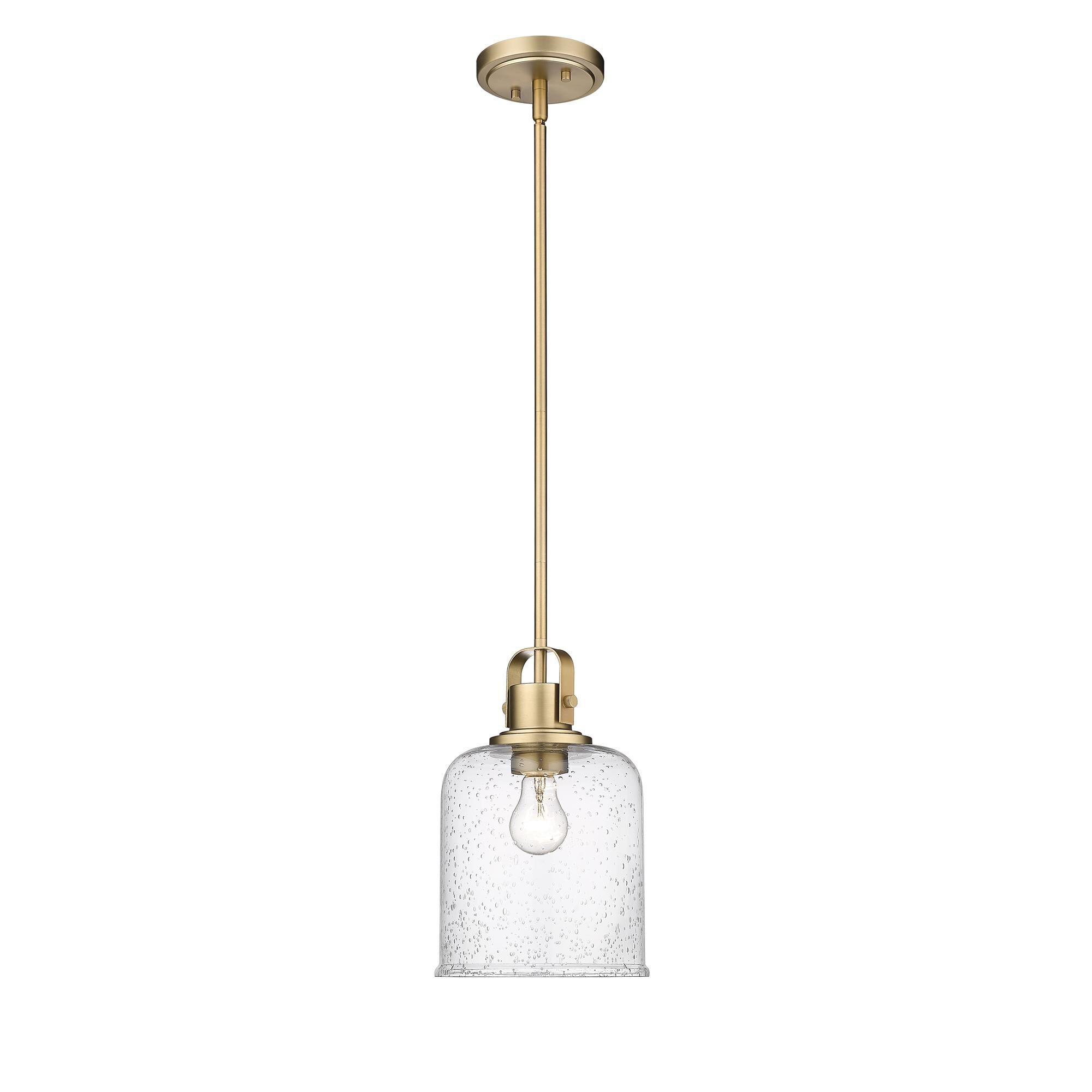 Shown in Heirloom Gold finish and Glass shade