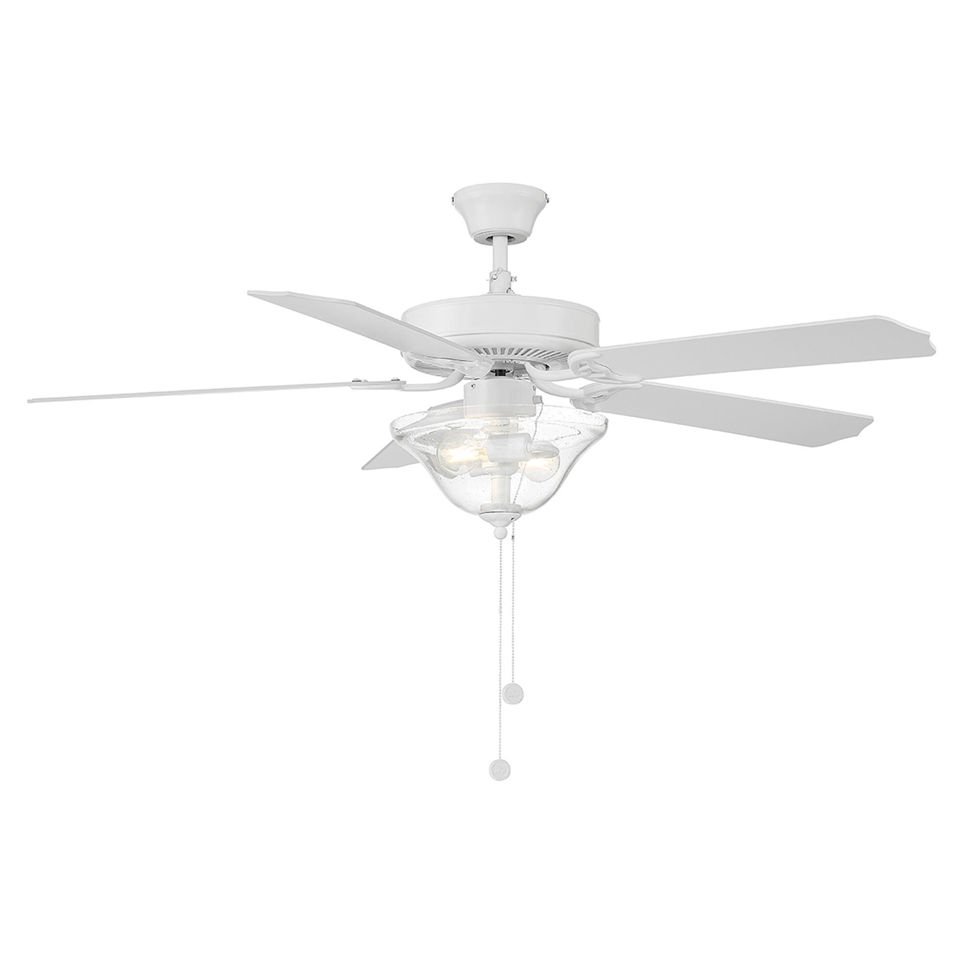 Shown in Bisque White finish and Clear Bubble glass