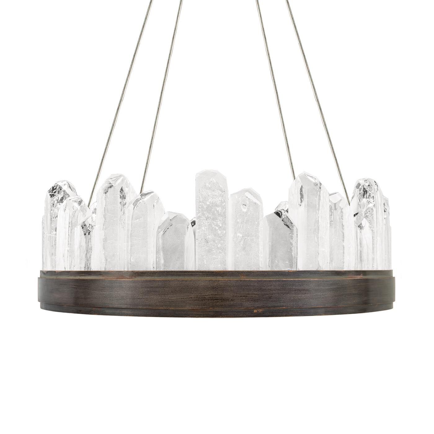 Shown in Bronze finish and False crystal and False glass