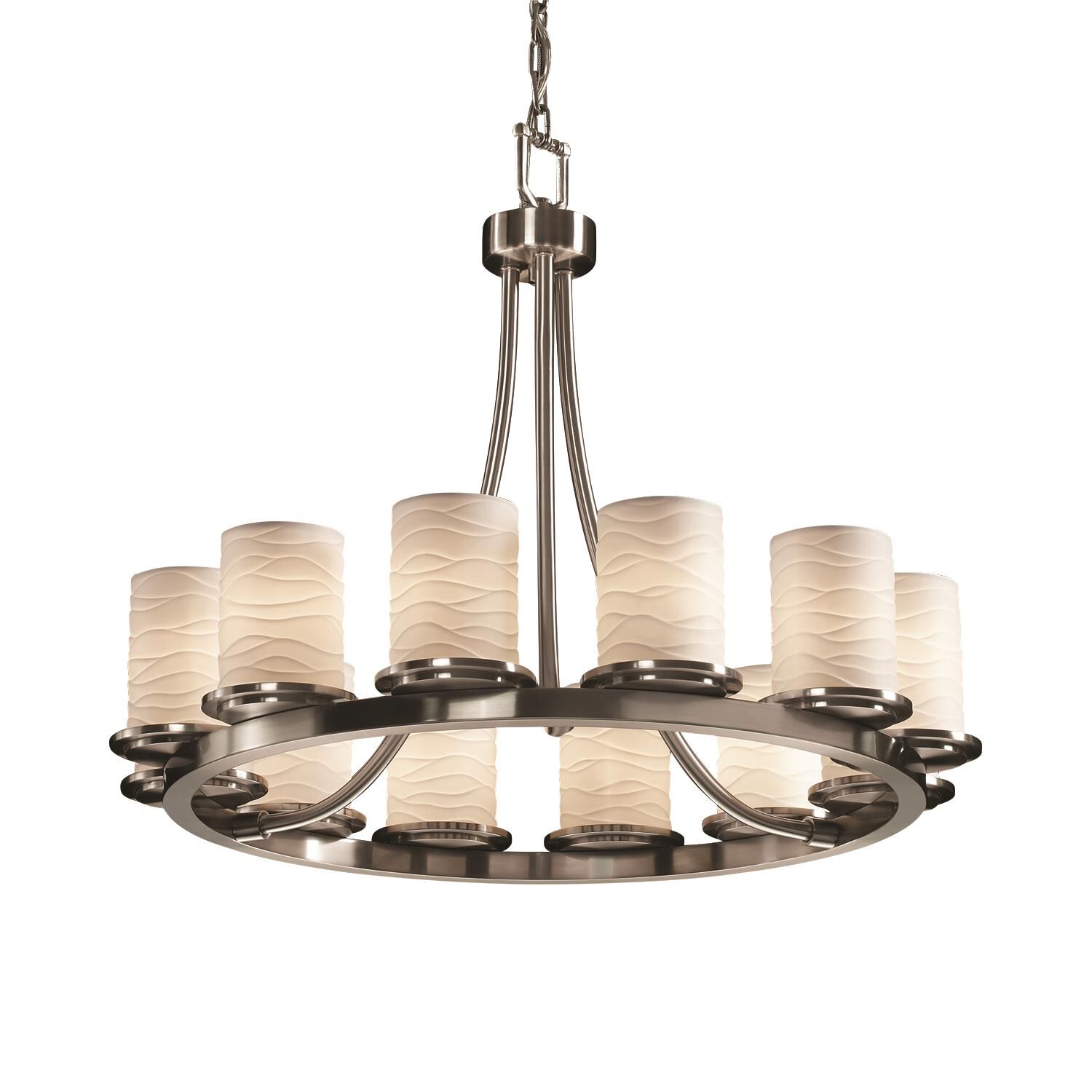 Limoges 28 Inch 12 Light Chandelier by Justice Design Group