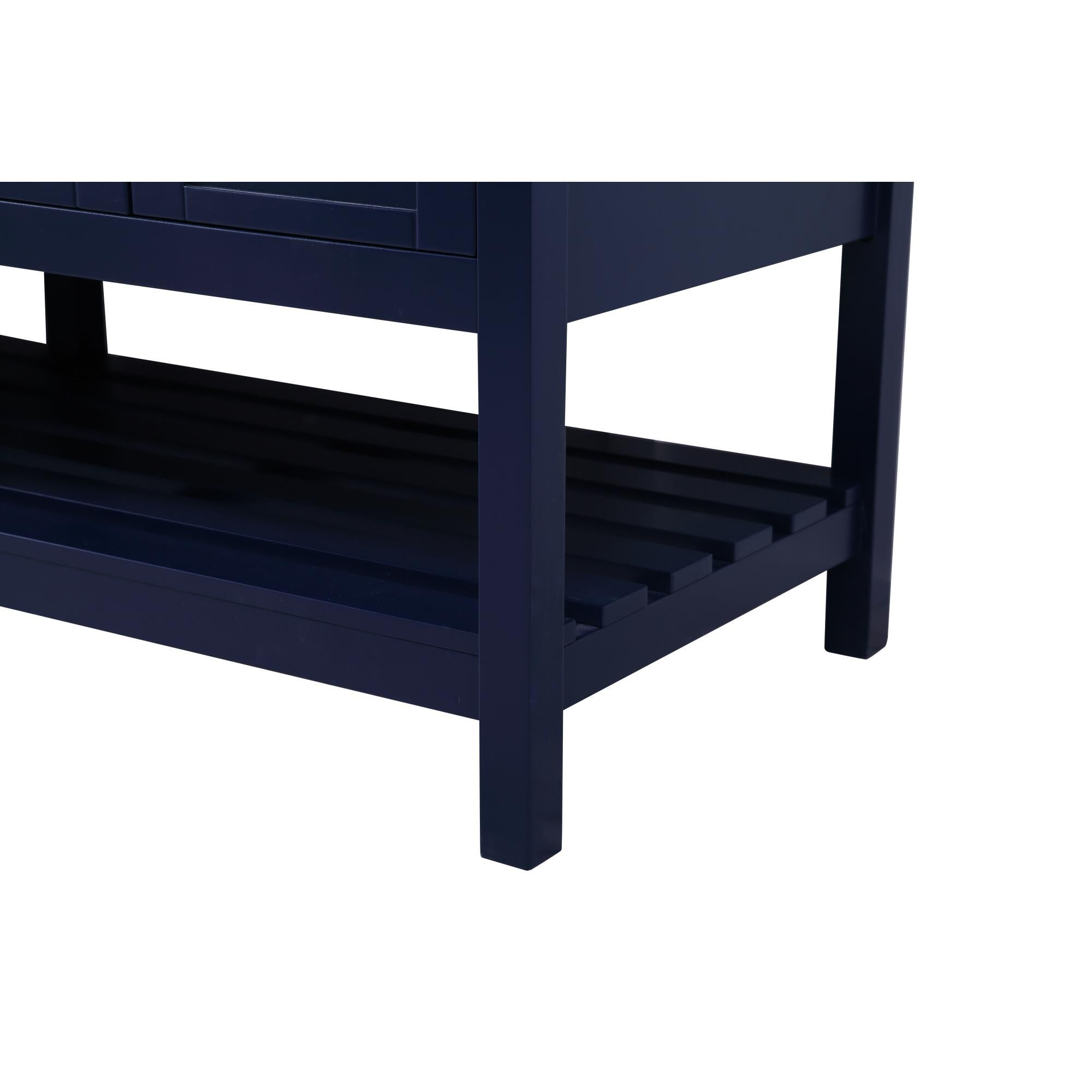 Shown in Blue And Gold With Carrara White Marble finish