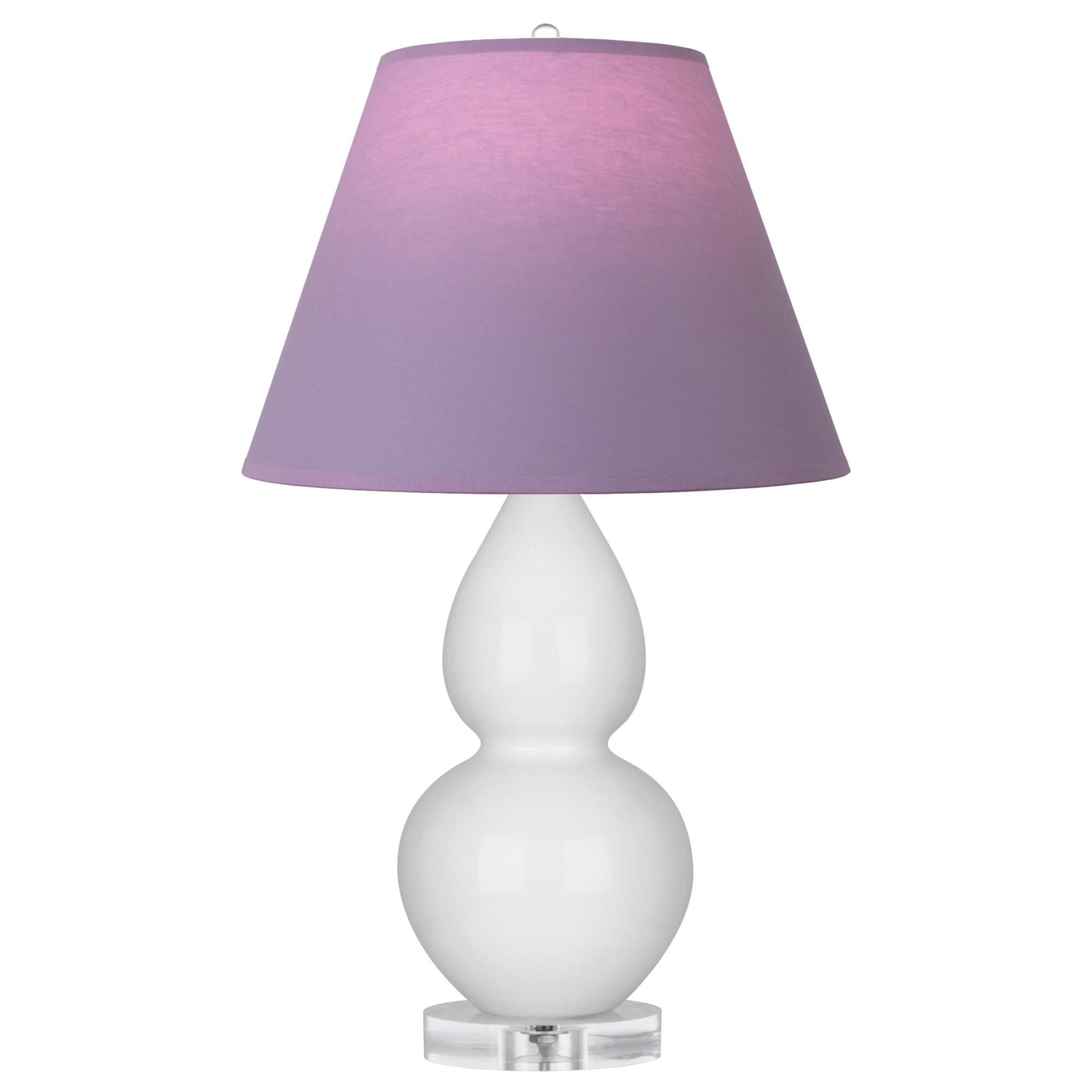 Shown in Lily finish and Lavender and Plum shade and Lucite accent