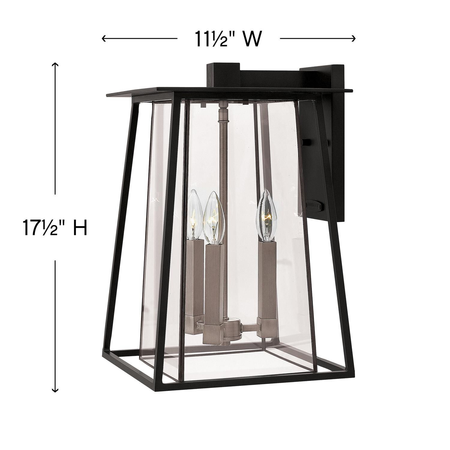 Walker 17 Inch Tall 3 Light Outdoor Wall Light by Hinkley Lighting