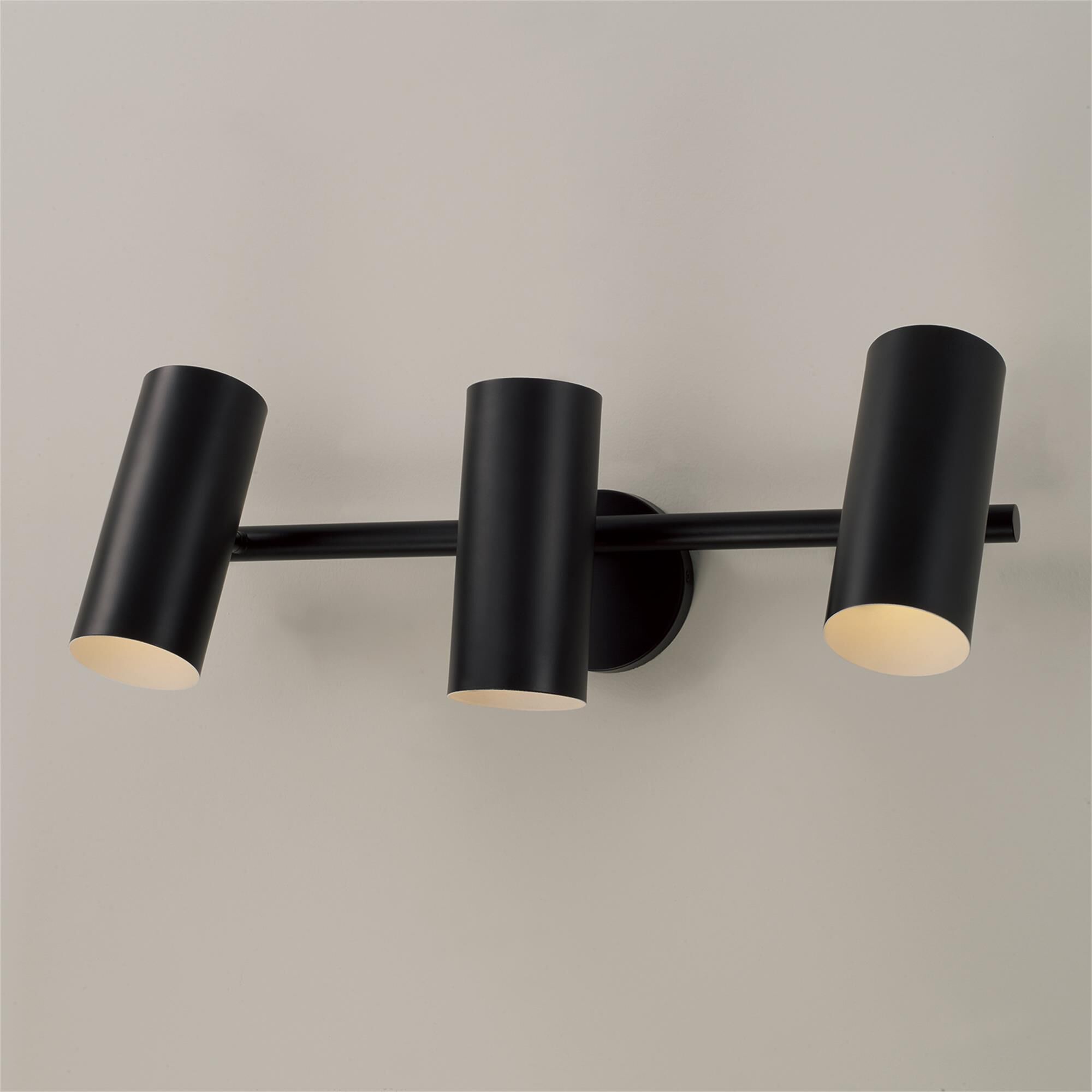 Shown in Matte Black finish and Matte Black Metal s With White Interior shade