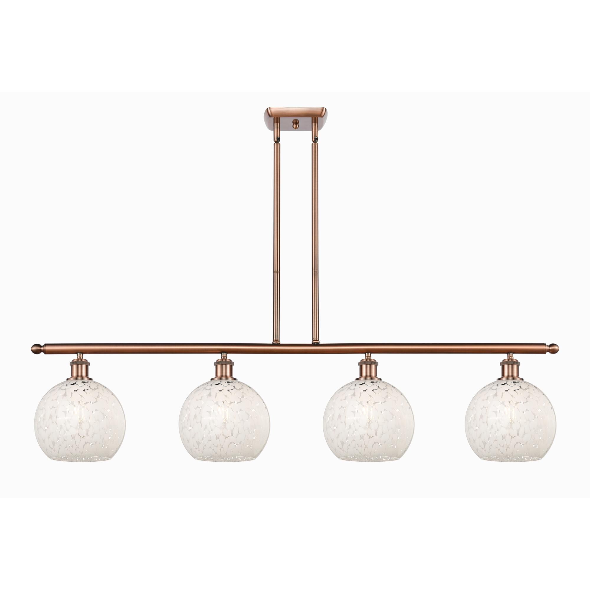 Bruno Marashlian White Mouchette 48 Inch Linear Suspension Light by Innovations Lighting